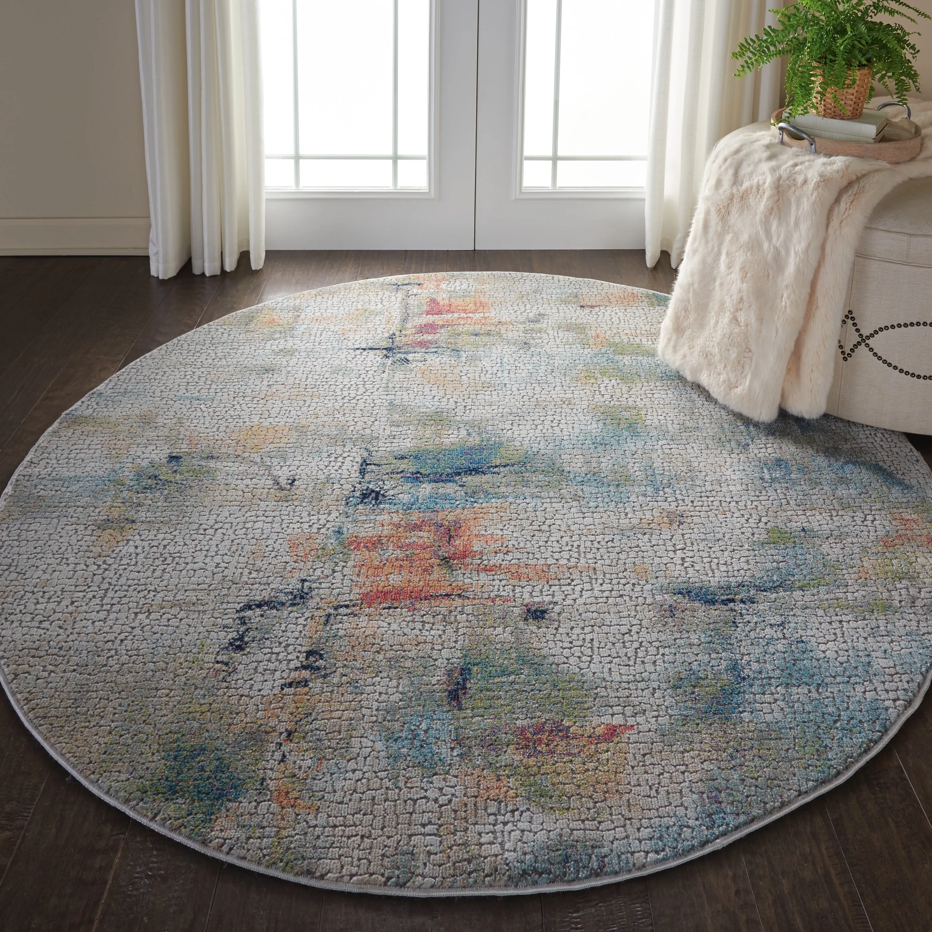 Nourison Global Vintage Textured Abstract Area Rug