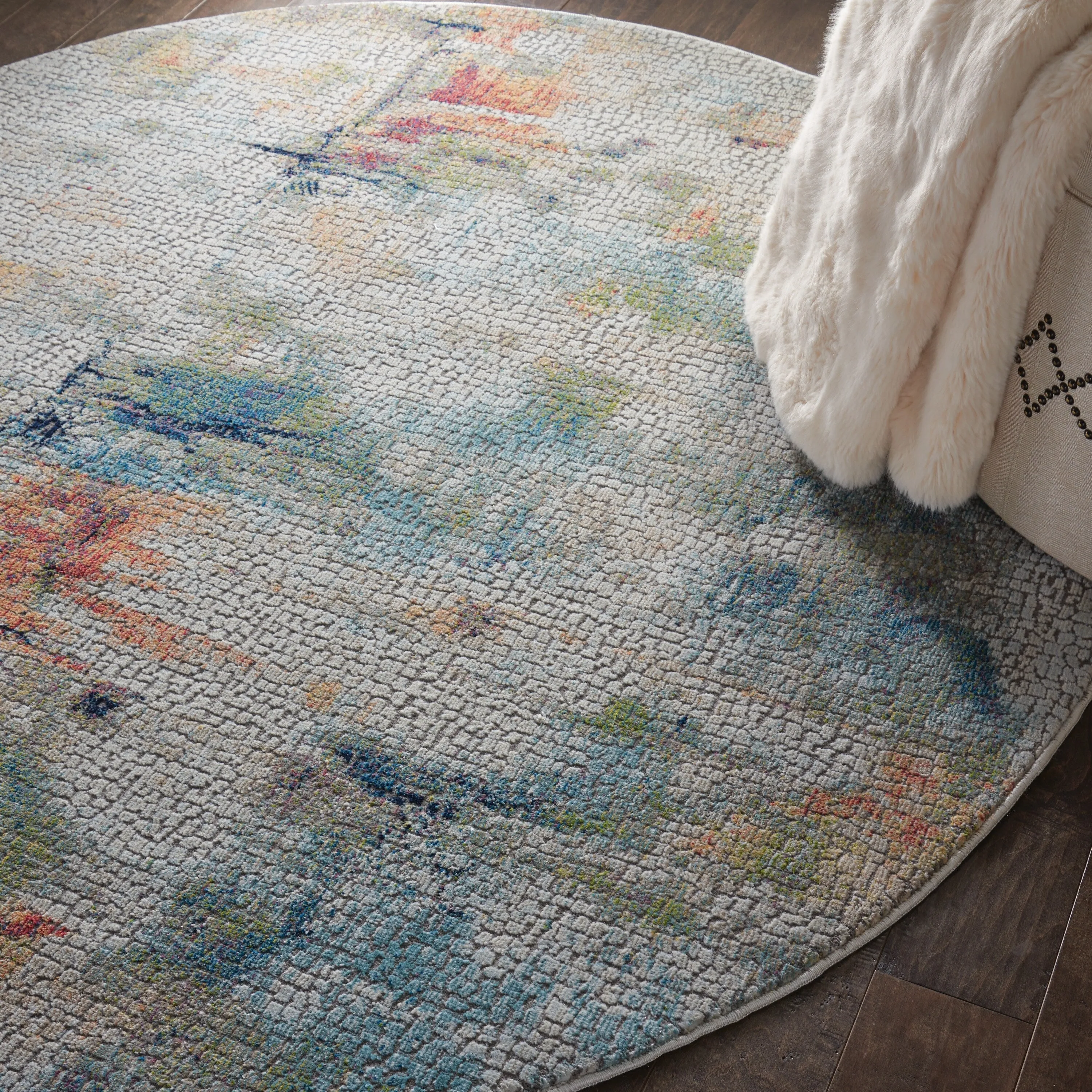 Nourison Global Vintage Textured Abstract Area Rug
