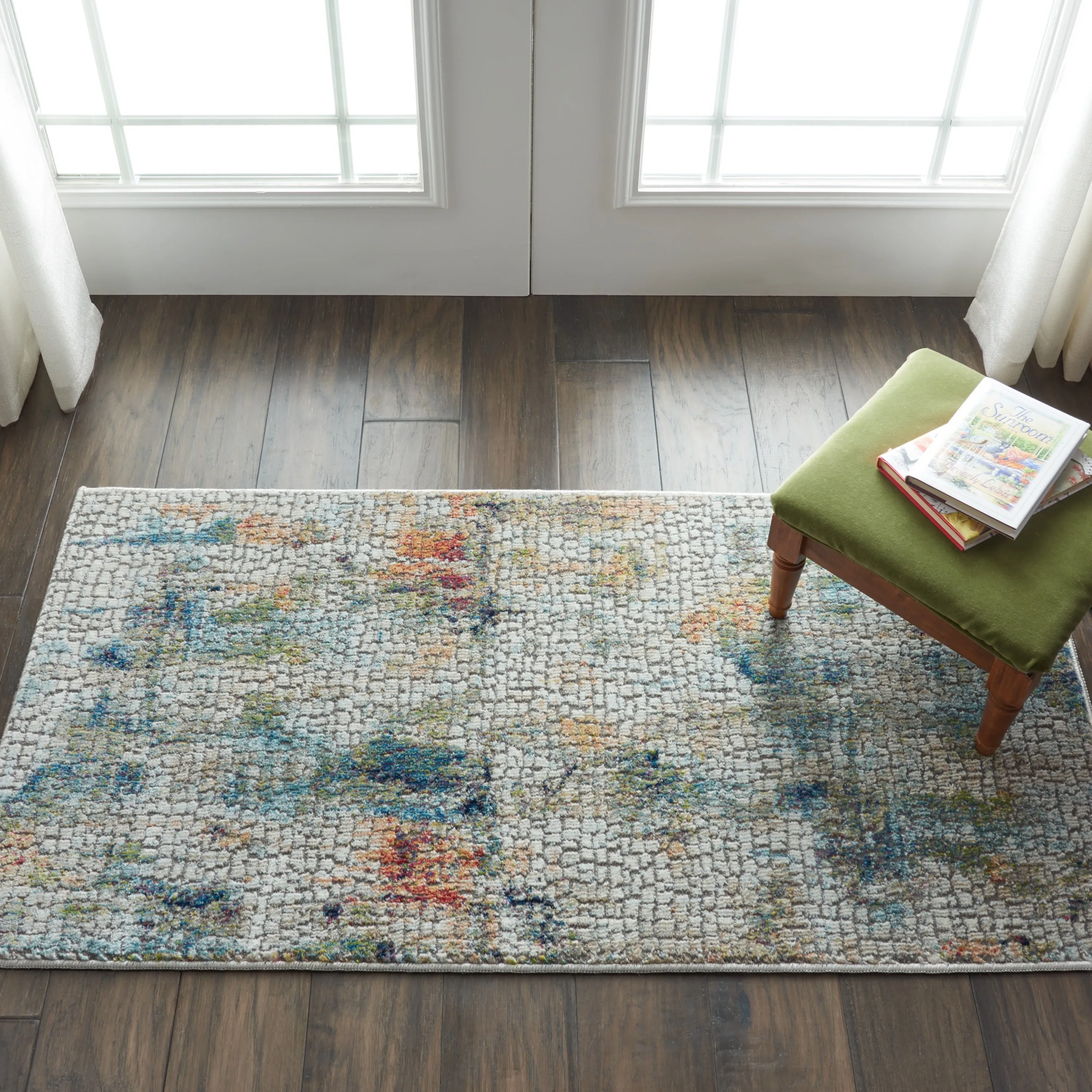 Nourison Global Vintage Textured Abstract Area Rug