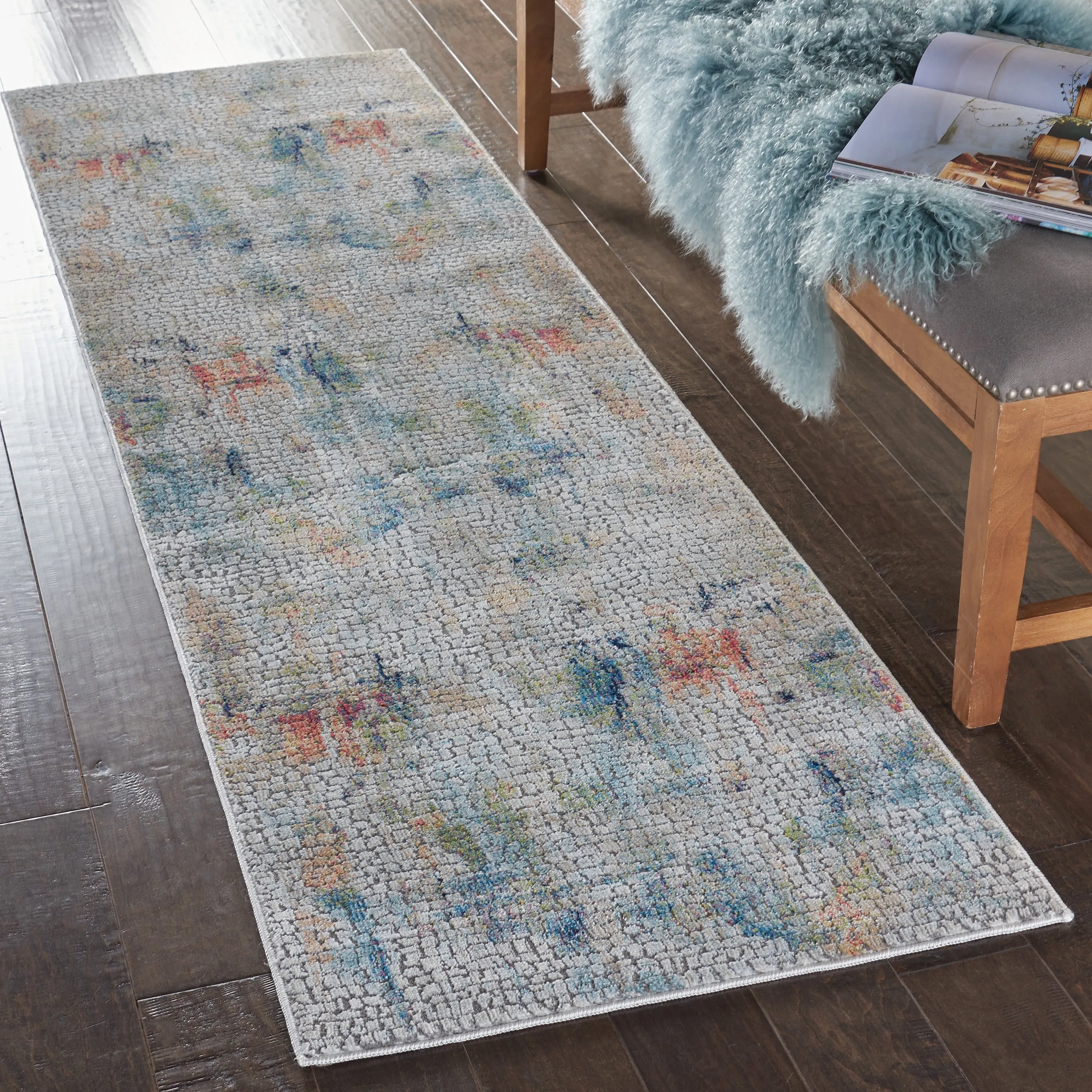 Nourison Global Vintage Textured Abstract Area Rug