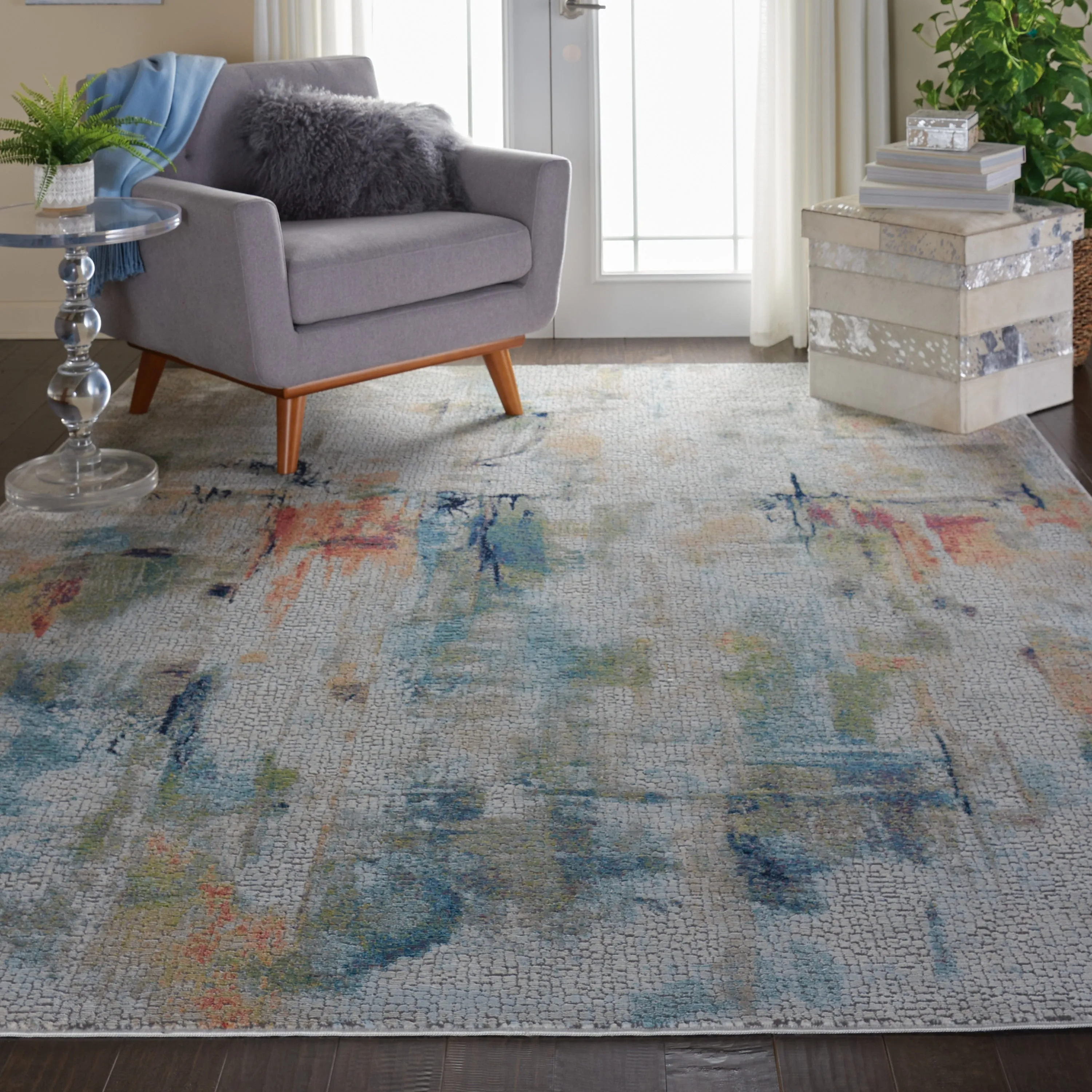 Nourison Global Vintage Textured Abstract Area Rug