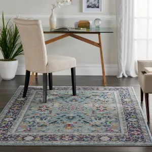Nourison Global Vintage Vintage Modern Teal/Multicolor Persian Area Rug