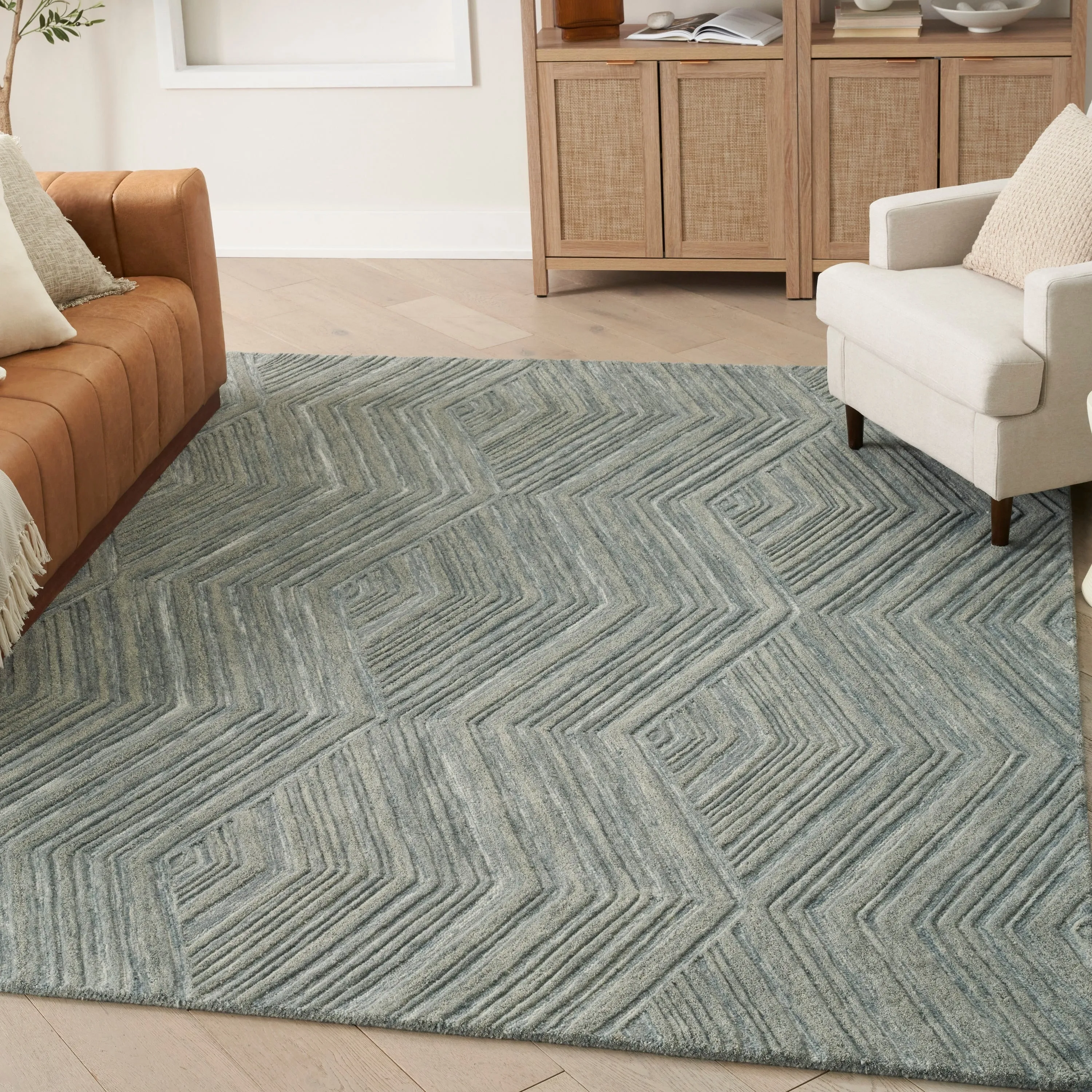Nourison Graceful Indoor only Geometric Wool Area Rug