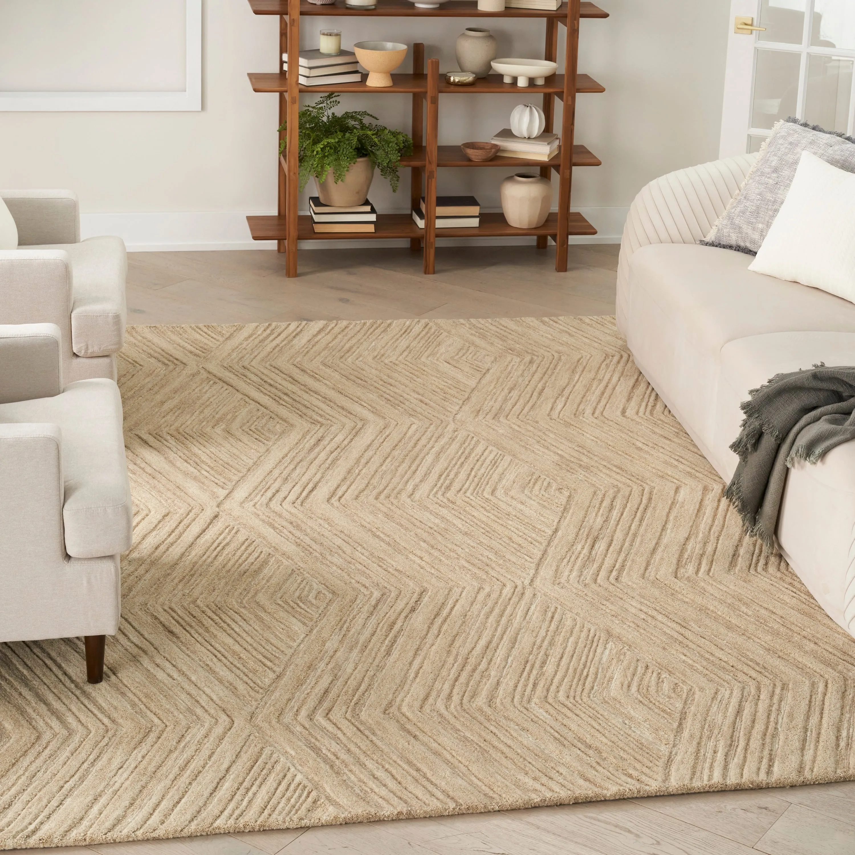 Nourison Graceful Indoor only Geometric Wool Area Rug