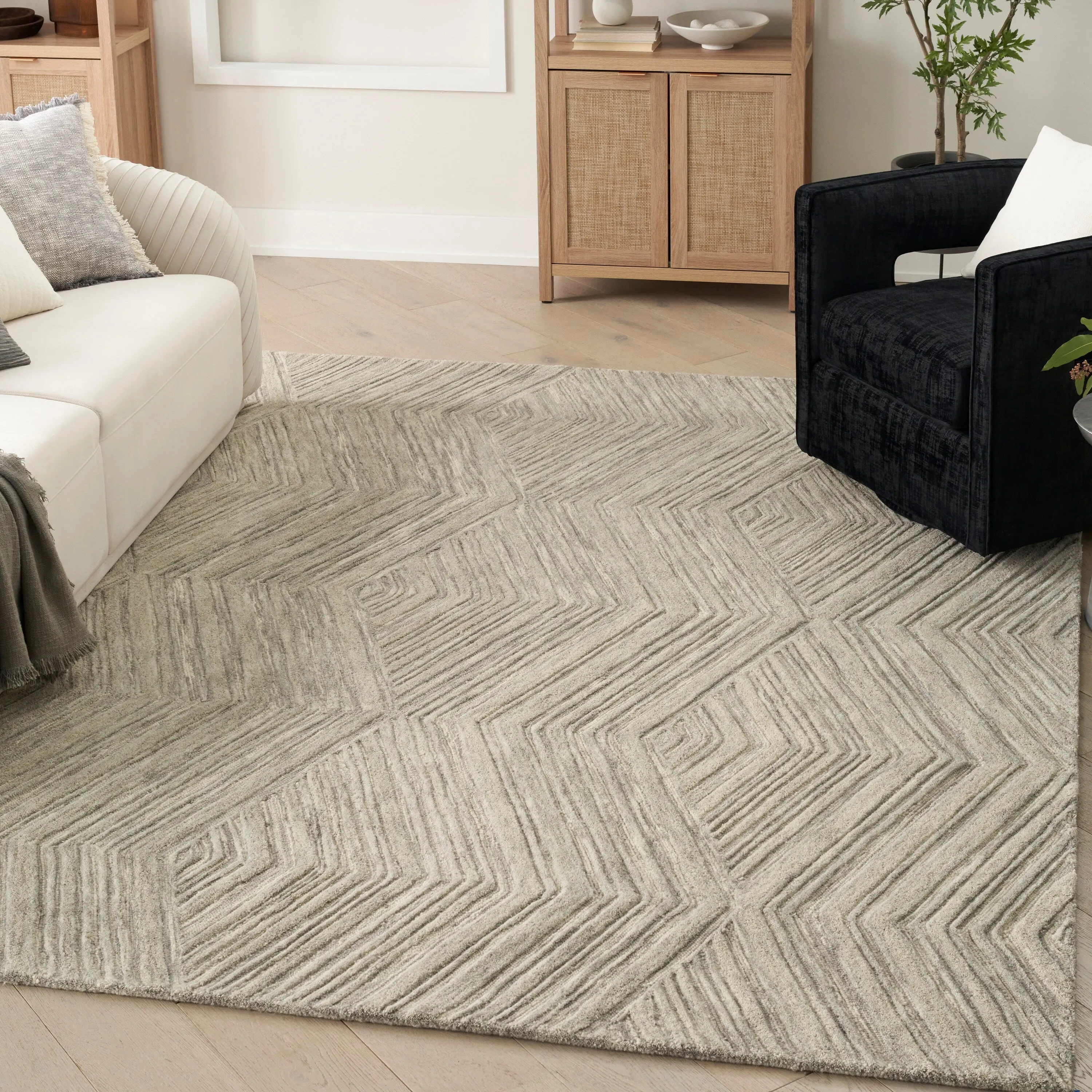 Nourison Graceful Indoor only Geometric Wool Area Rug