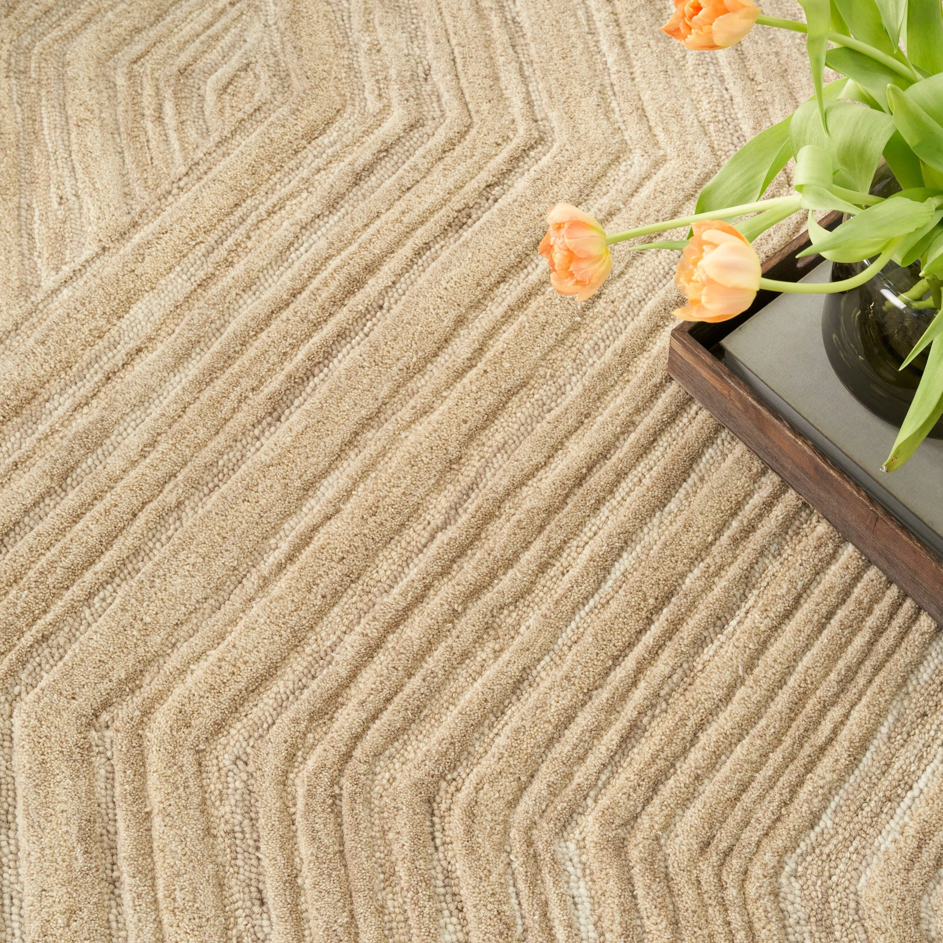 Nourison Graceful Indoor only Geometric Wool Area Rug