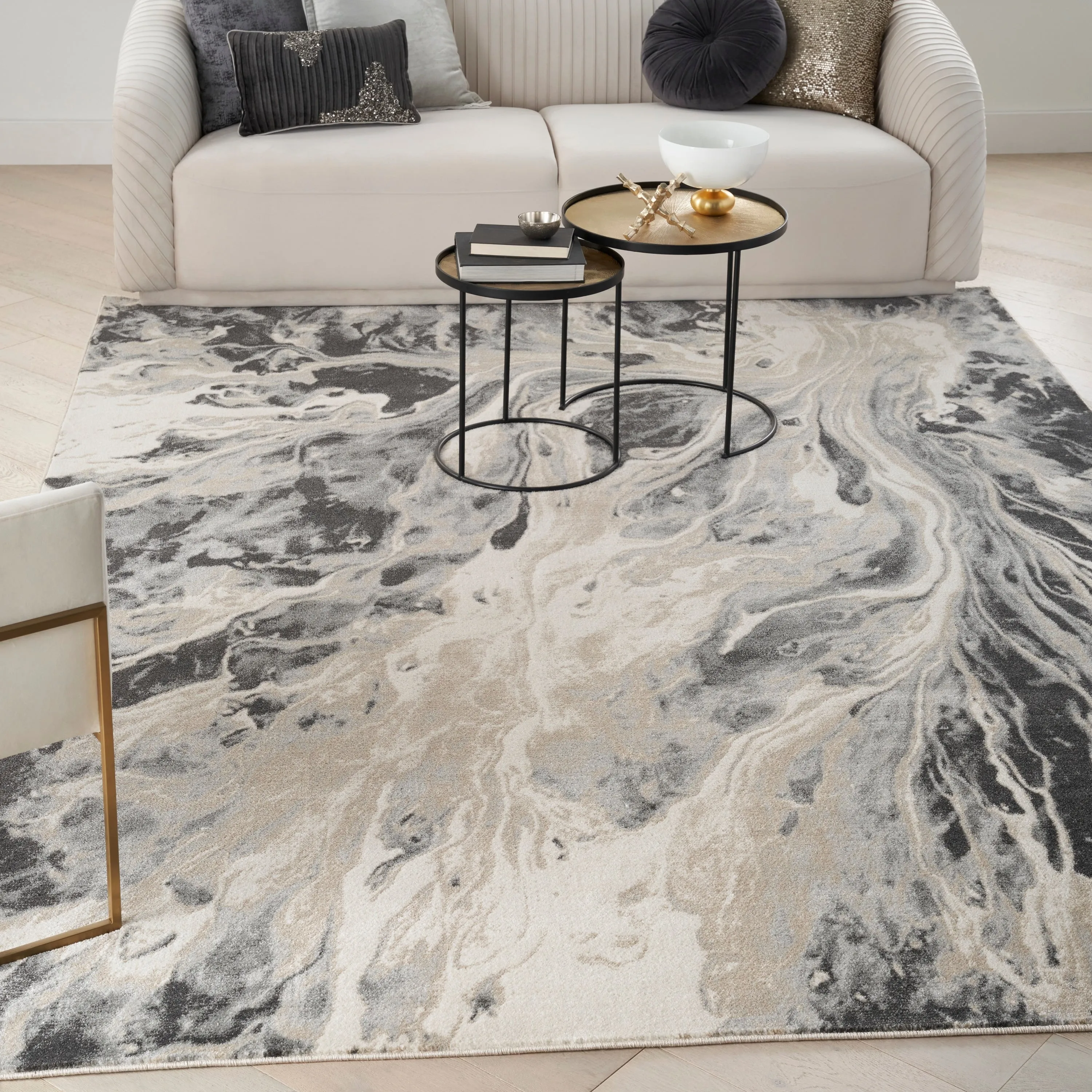 Nourison Home Neutral Modern Abstract Area Rug
