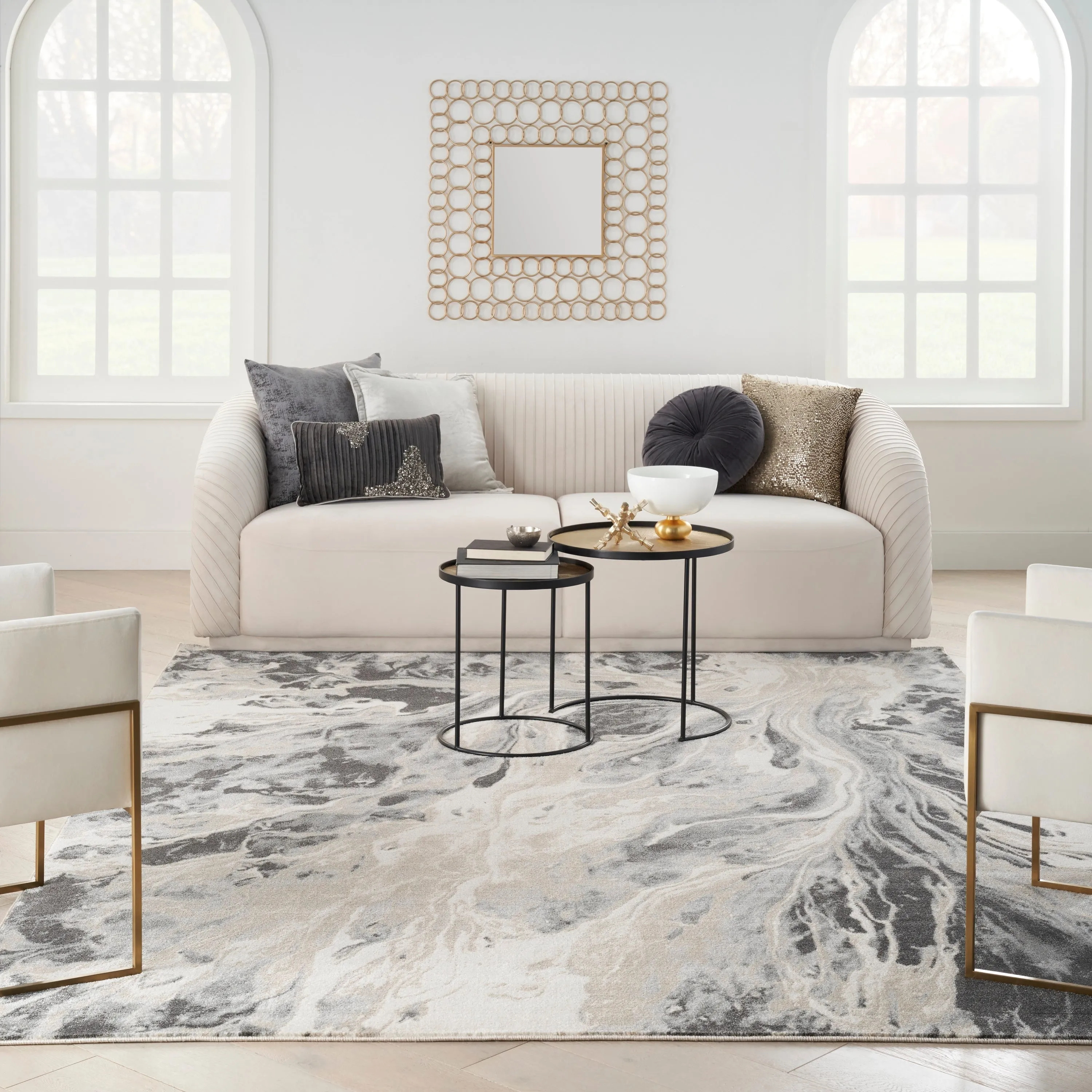 Nourison Home Neutral Modern Abstract Area Rug