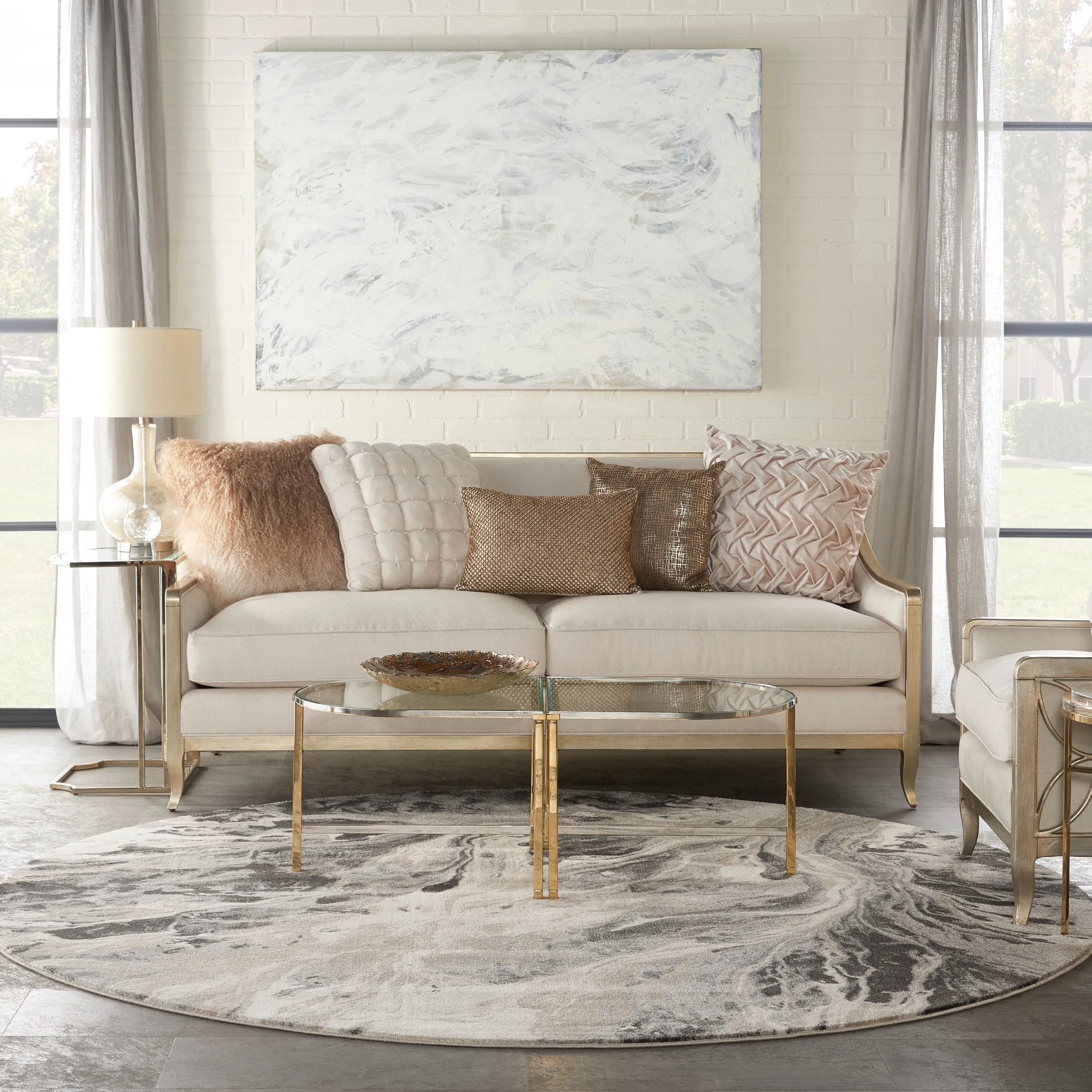 Nourison Home Neutral Modern Abstract Area Rug