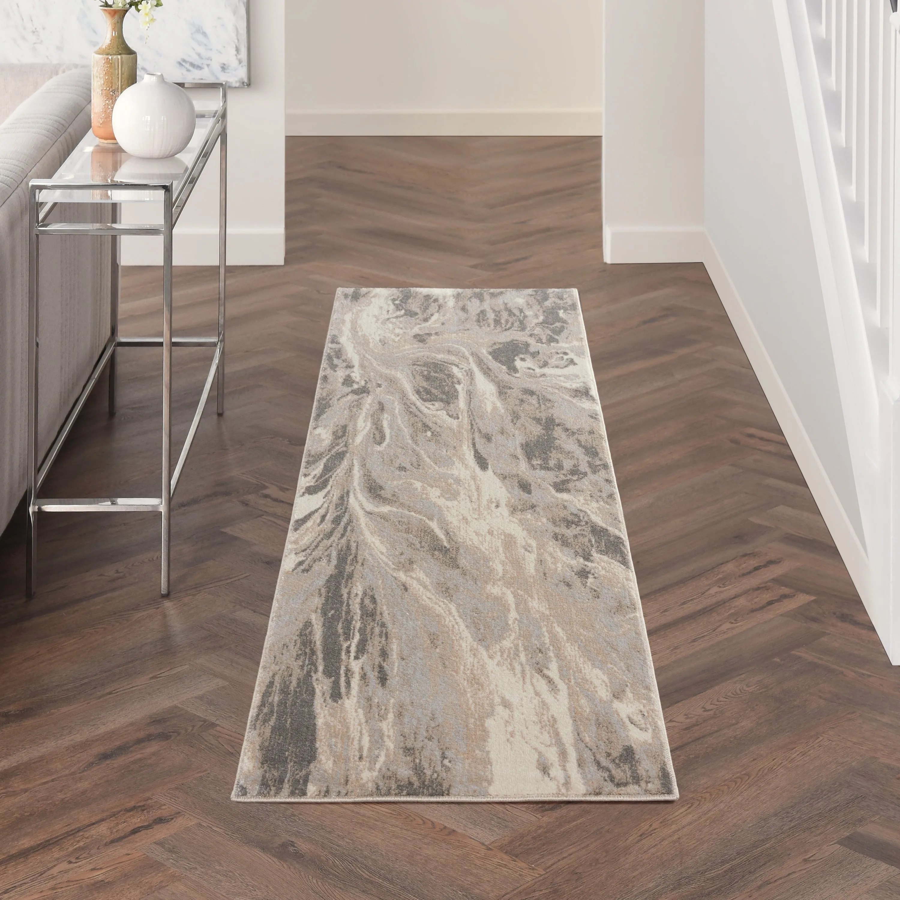 Nourison Home Neutral Modern Abstract Area Rug