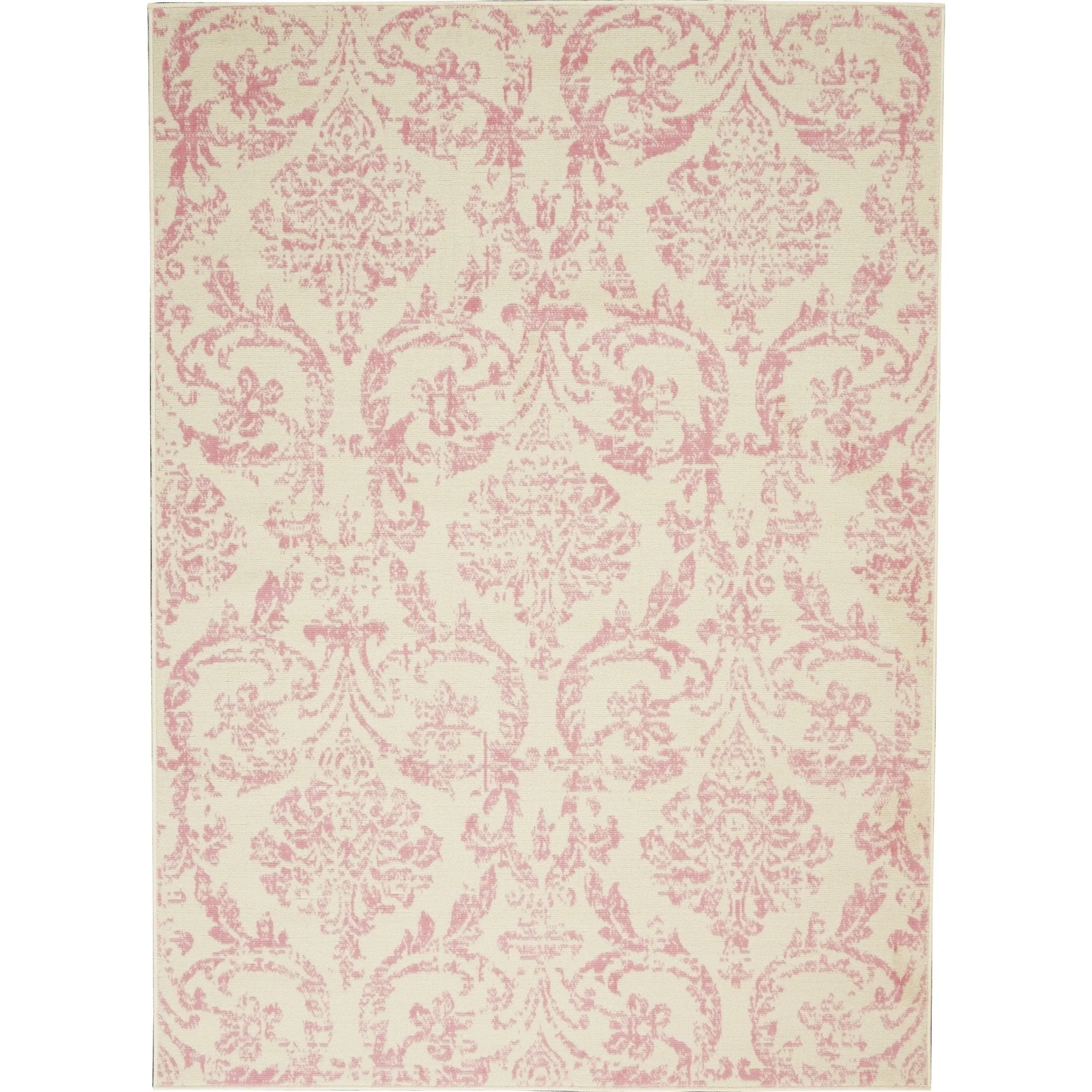 Nourison Jubilant Vintage Farmhouse Damask Area Rug