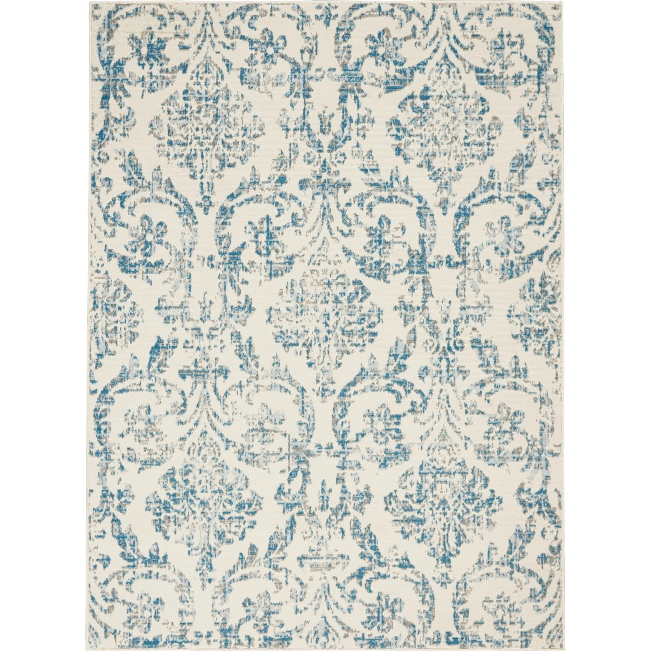 Nourison Jubilant Vintage Farmhouse Damask Area Rug