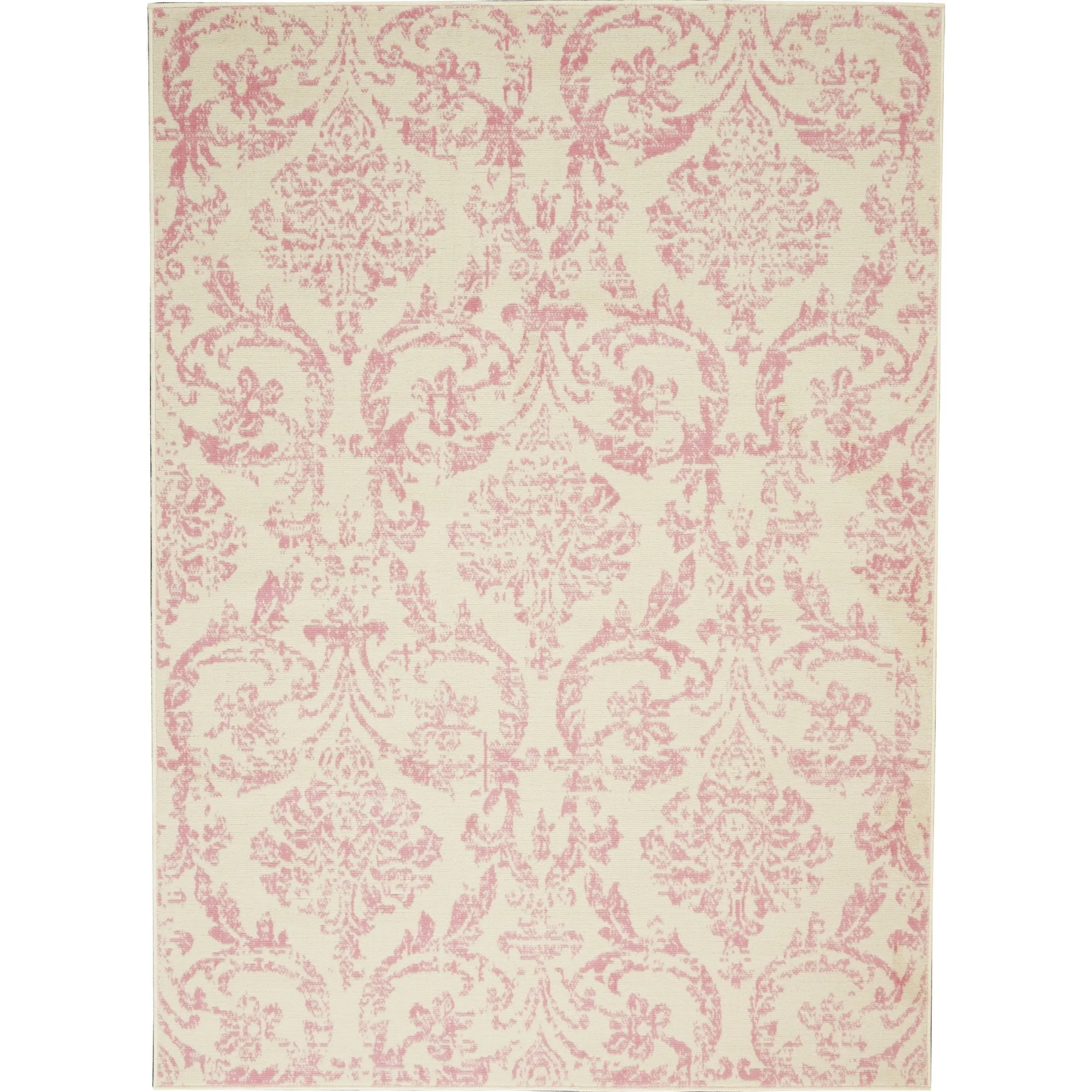 Nourison Jubilant Vintage Farmhouse Damask Area Rug