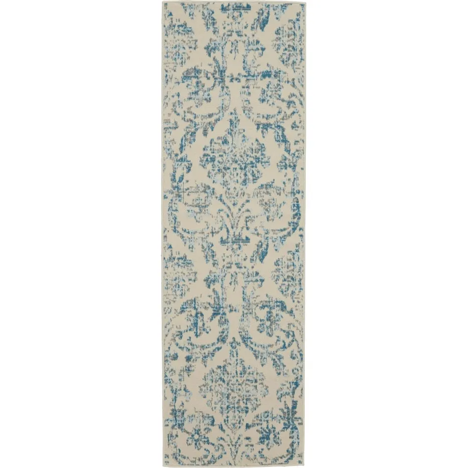 Nourison Jubilant Vintage Farmhouse Damask Area Rug