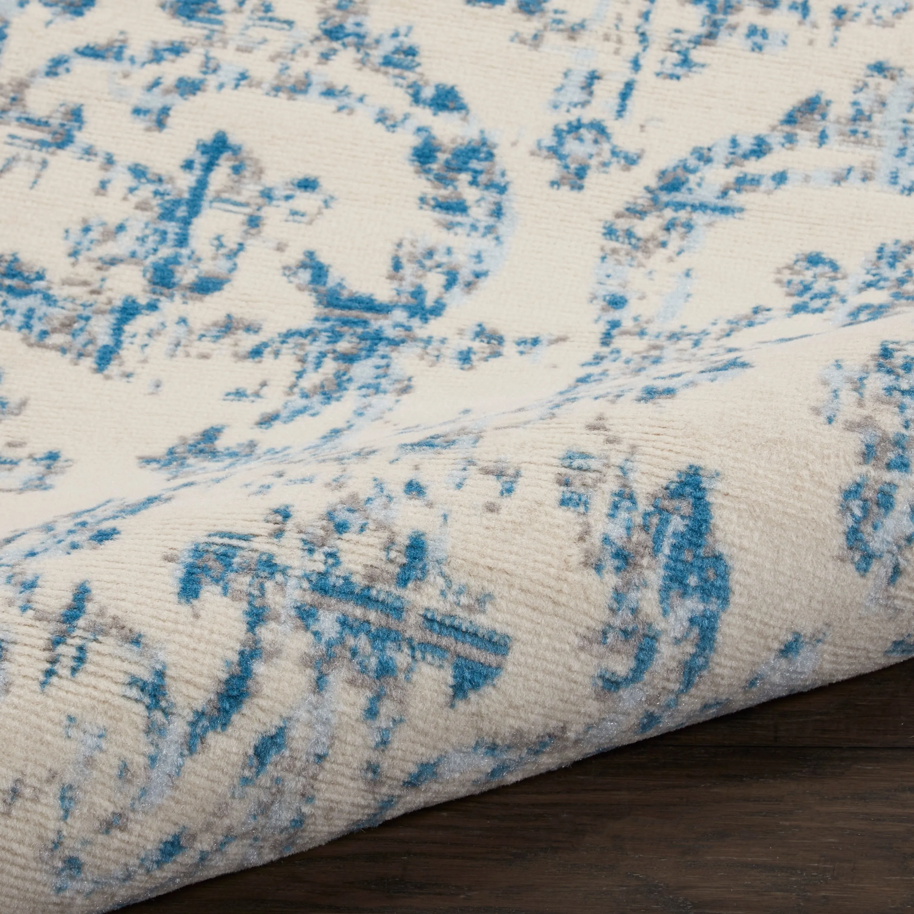 Nourison Jubilant Vintage Farmhouse Damask Area Rug