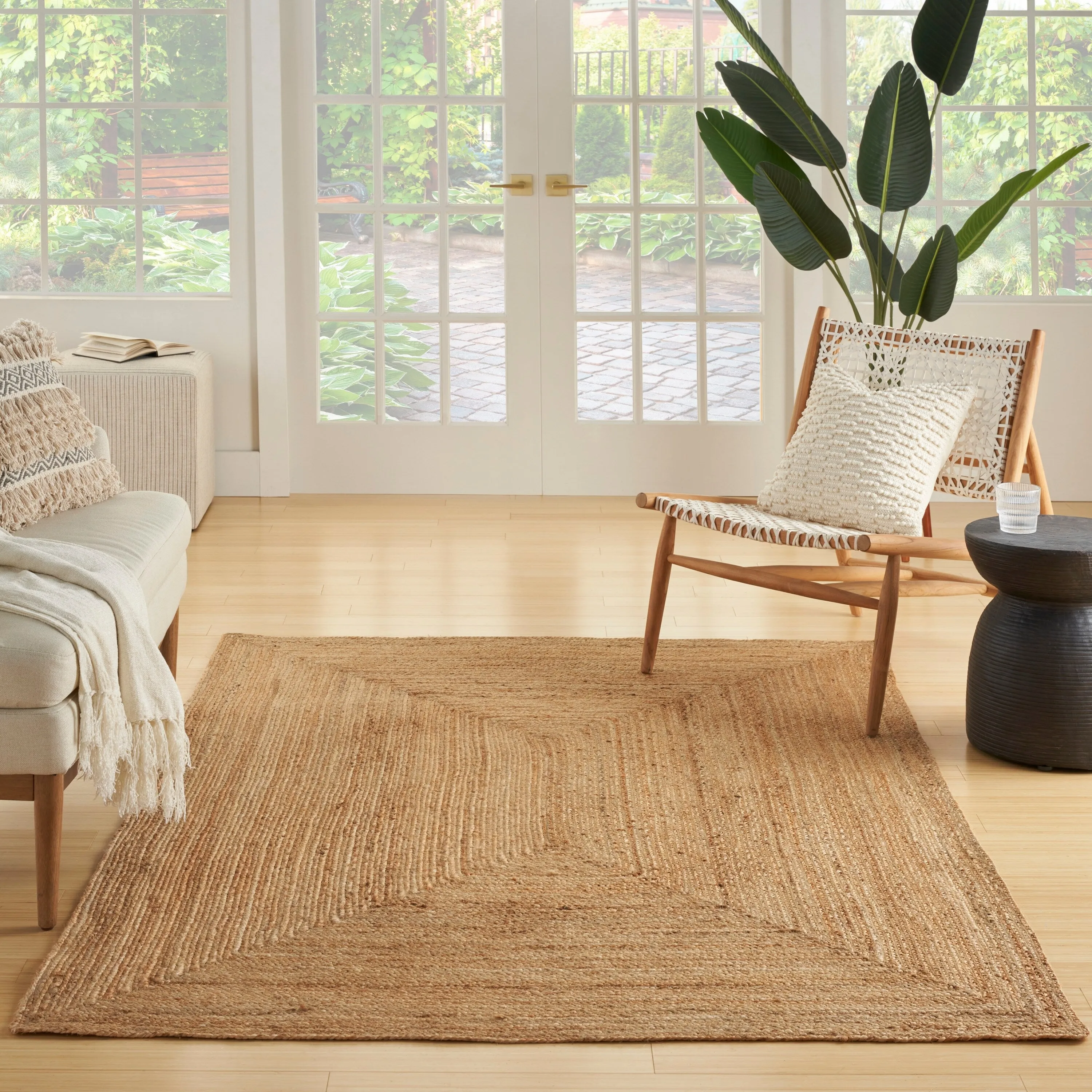 Nourison Natural Jute Indoor Solid Area Rug