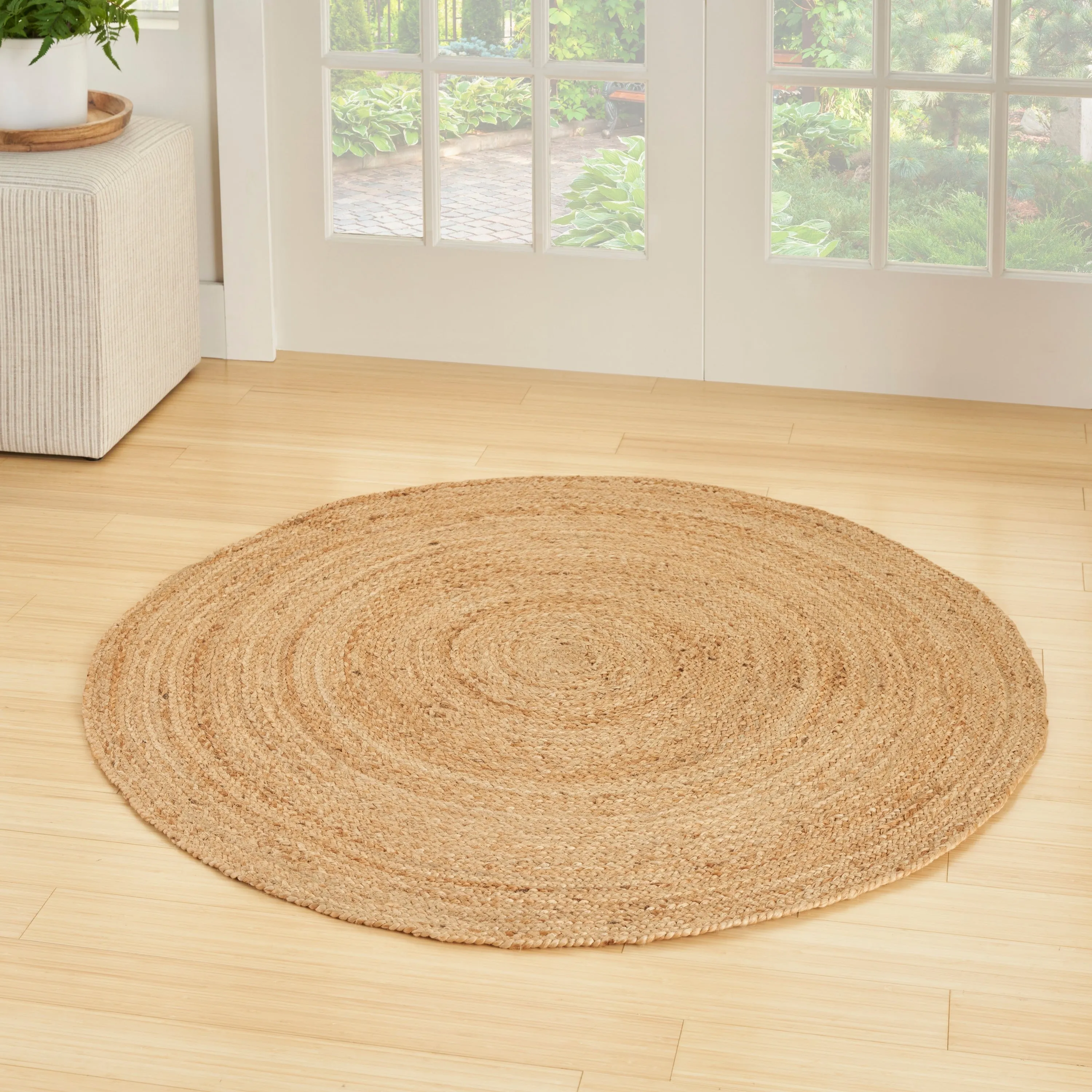 Nourison Natural Jute Indoor Solid Area Rug
