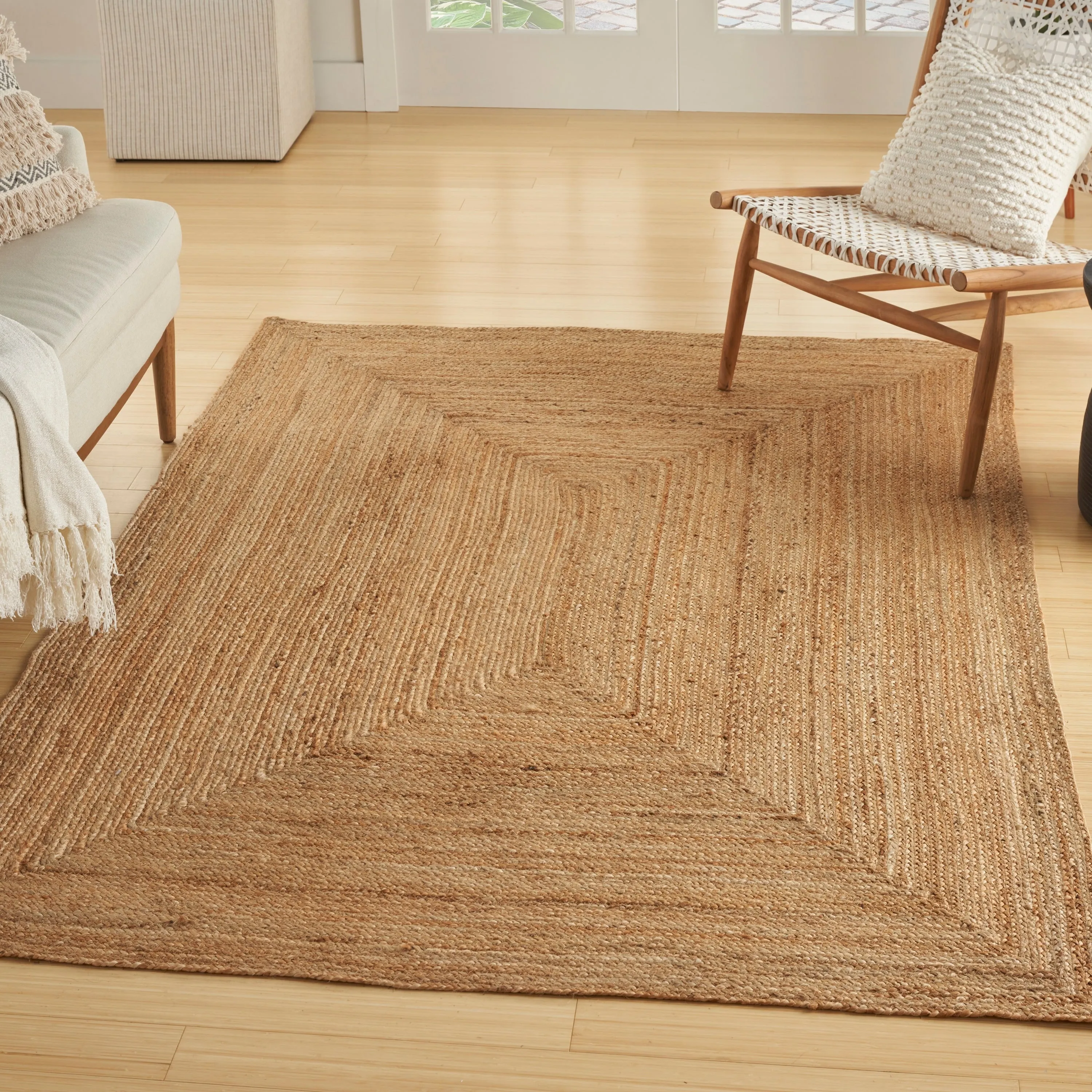 Nourison Natural Jute Indoor Solid Area Rug