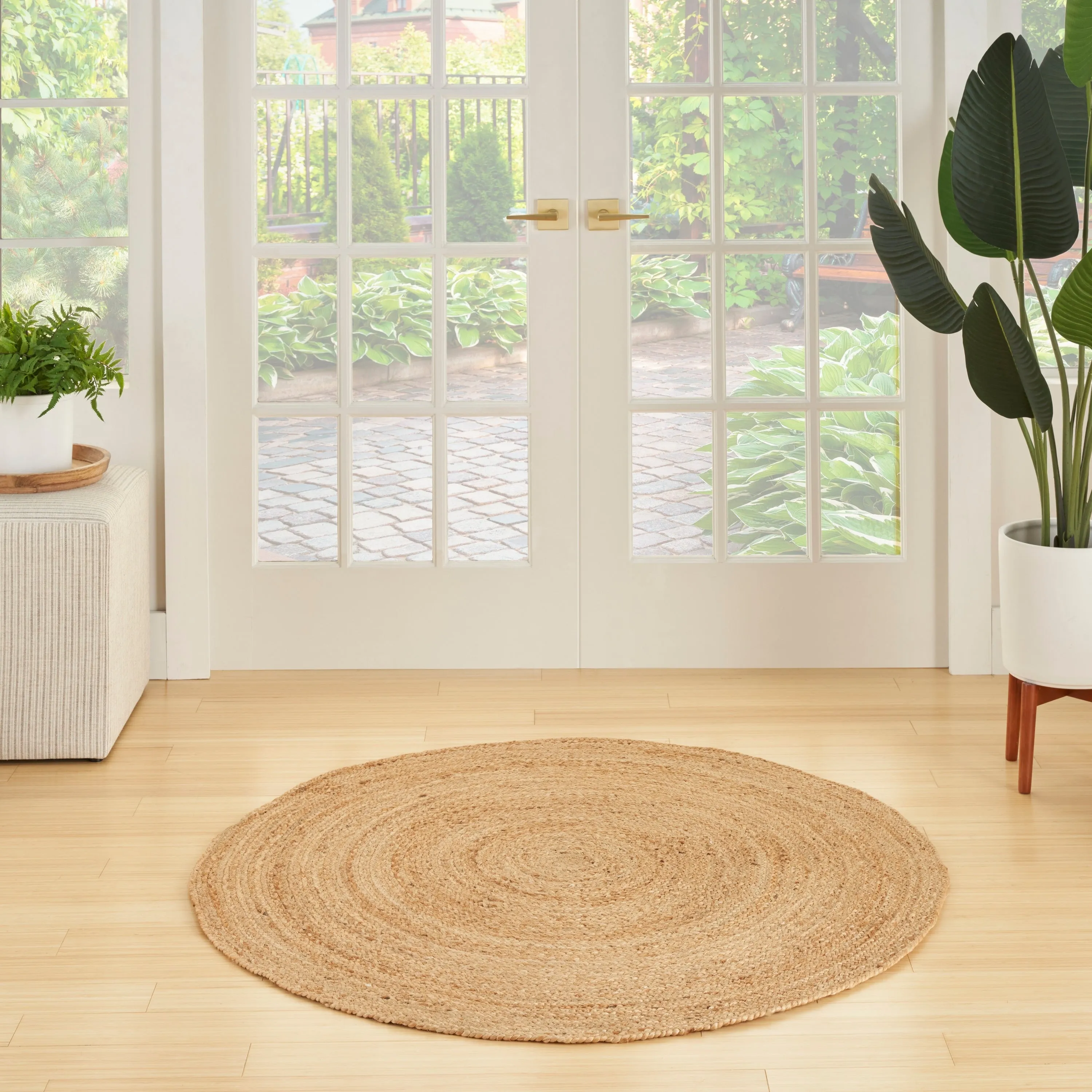 Nourison Natural Jute Indoor Solid Area Rug