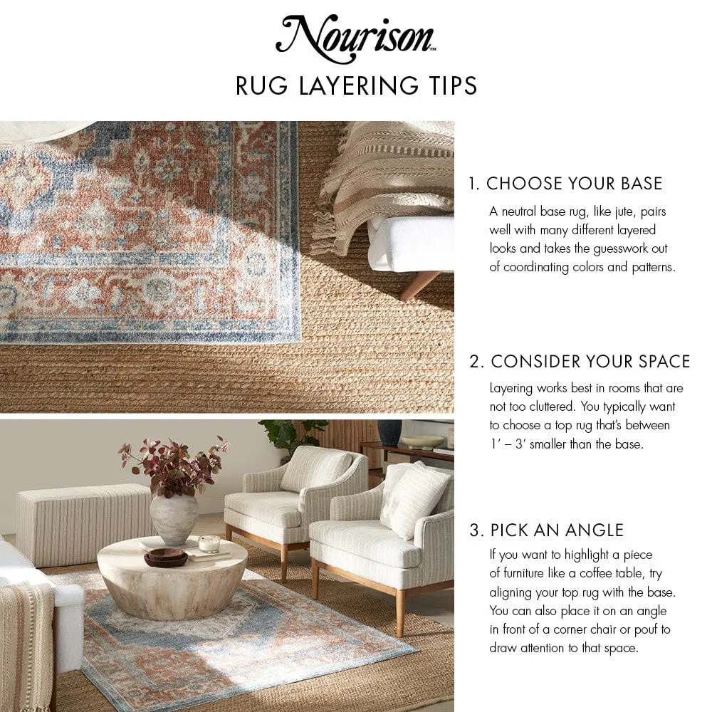 Nourison Natural Jute Indoor Solid Area Rug