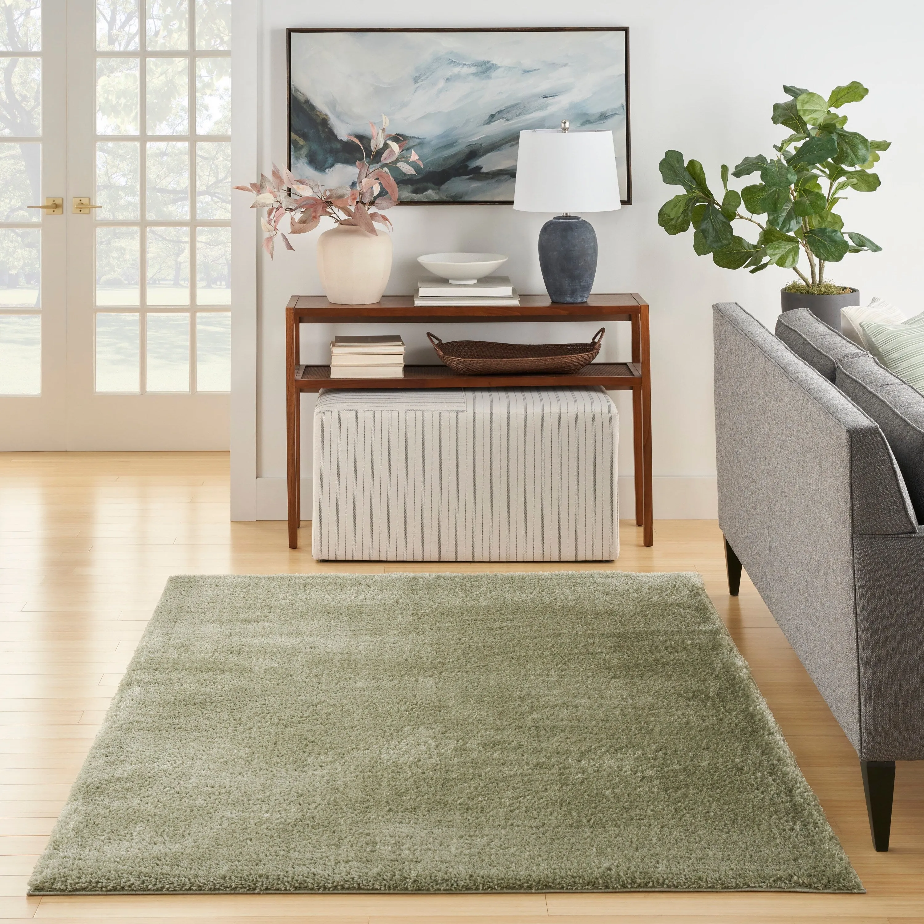 Nourison Pacific Shag Indoor only Solid Area Rug