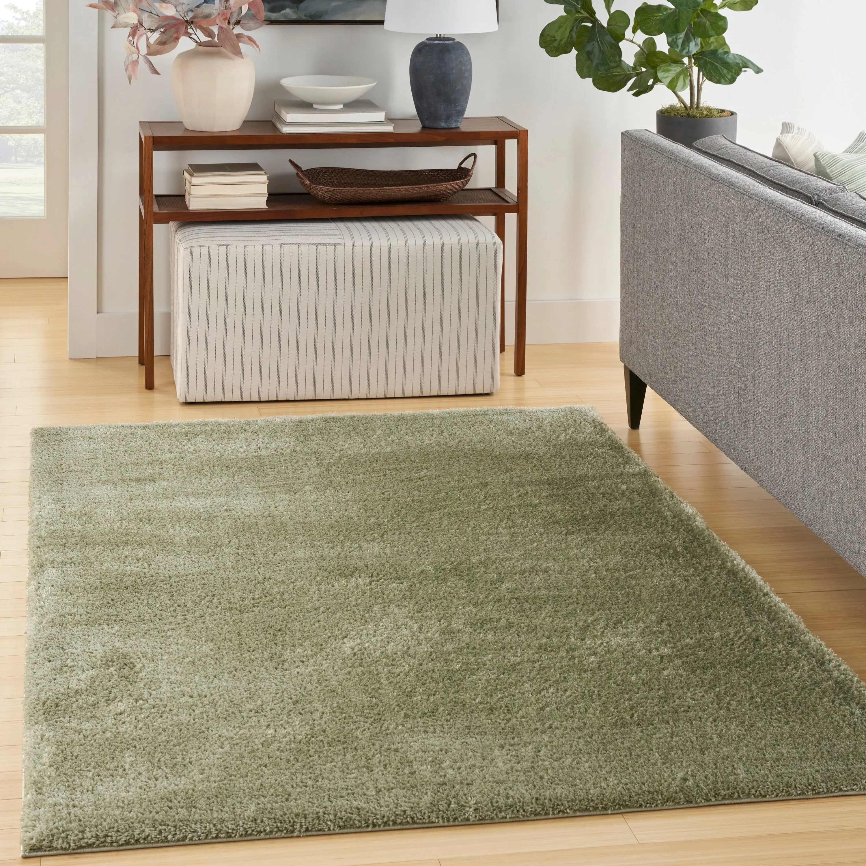 Nourison Pacific Shag Indoor only Solid Area Rug