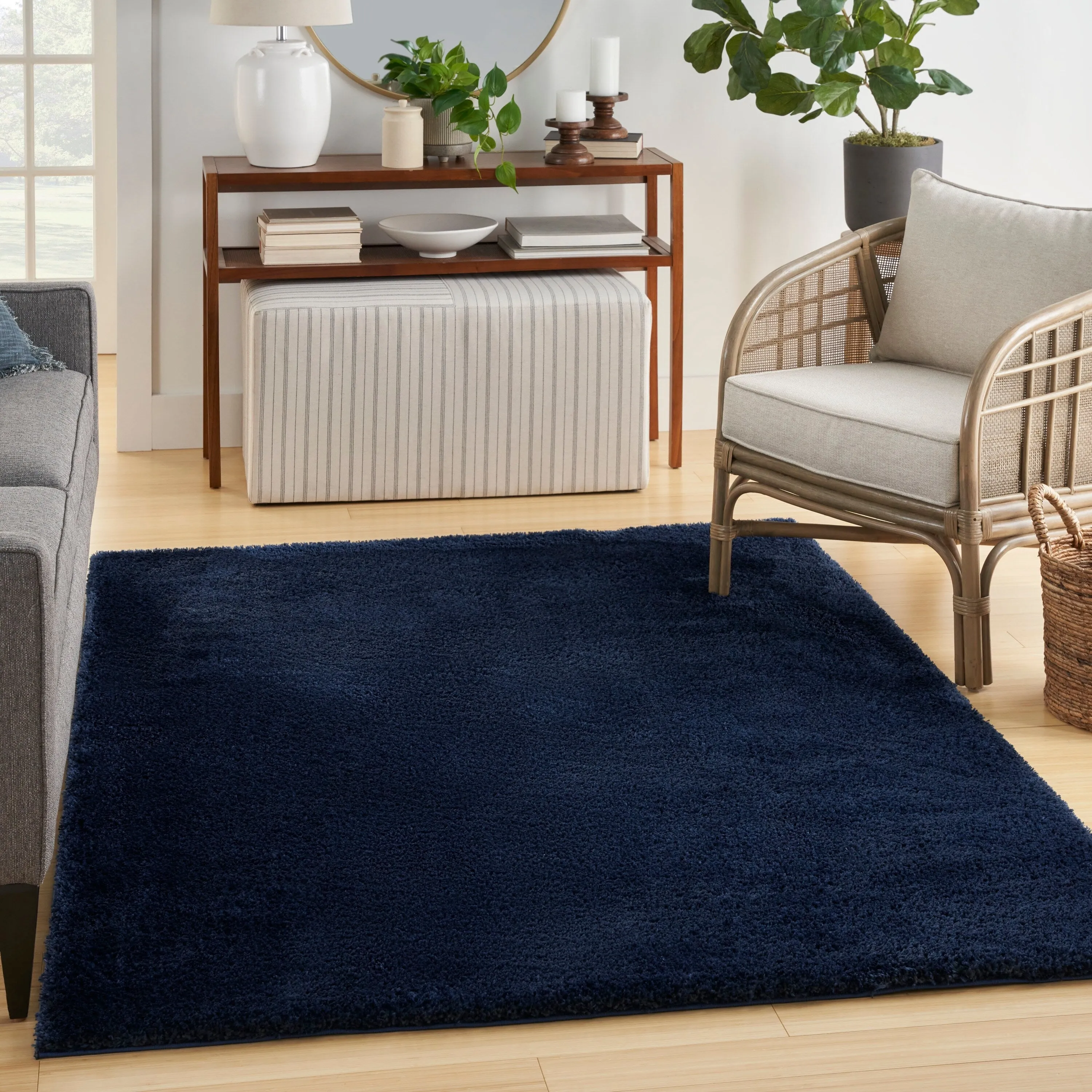 Nourison Pacific Shag Indoor only Solid Area Rug