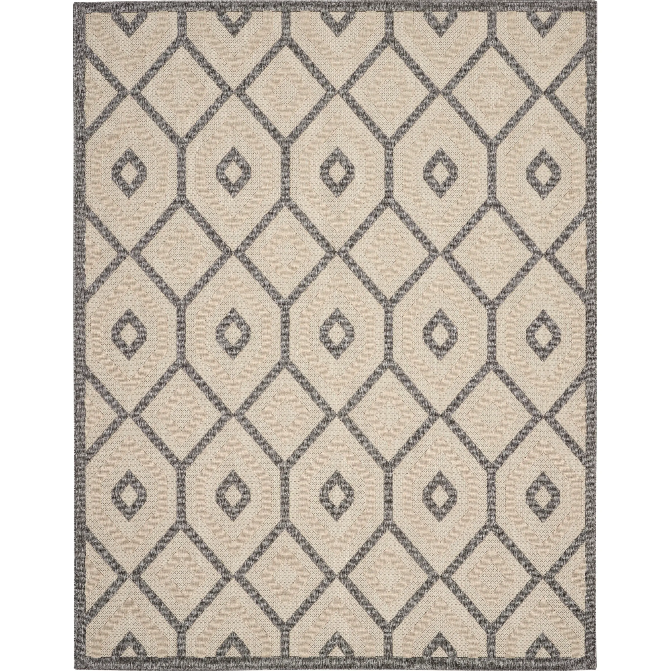 Nourison Palamos Modern Textured Geometric Indoor Outdoor Area Rug