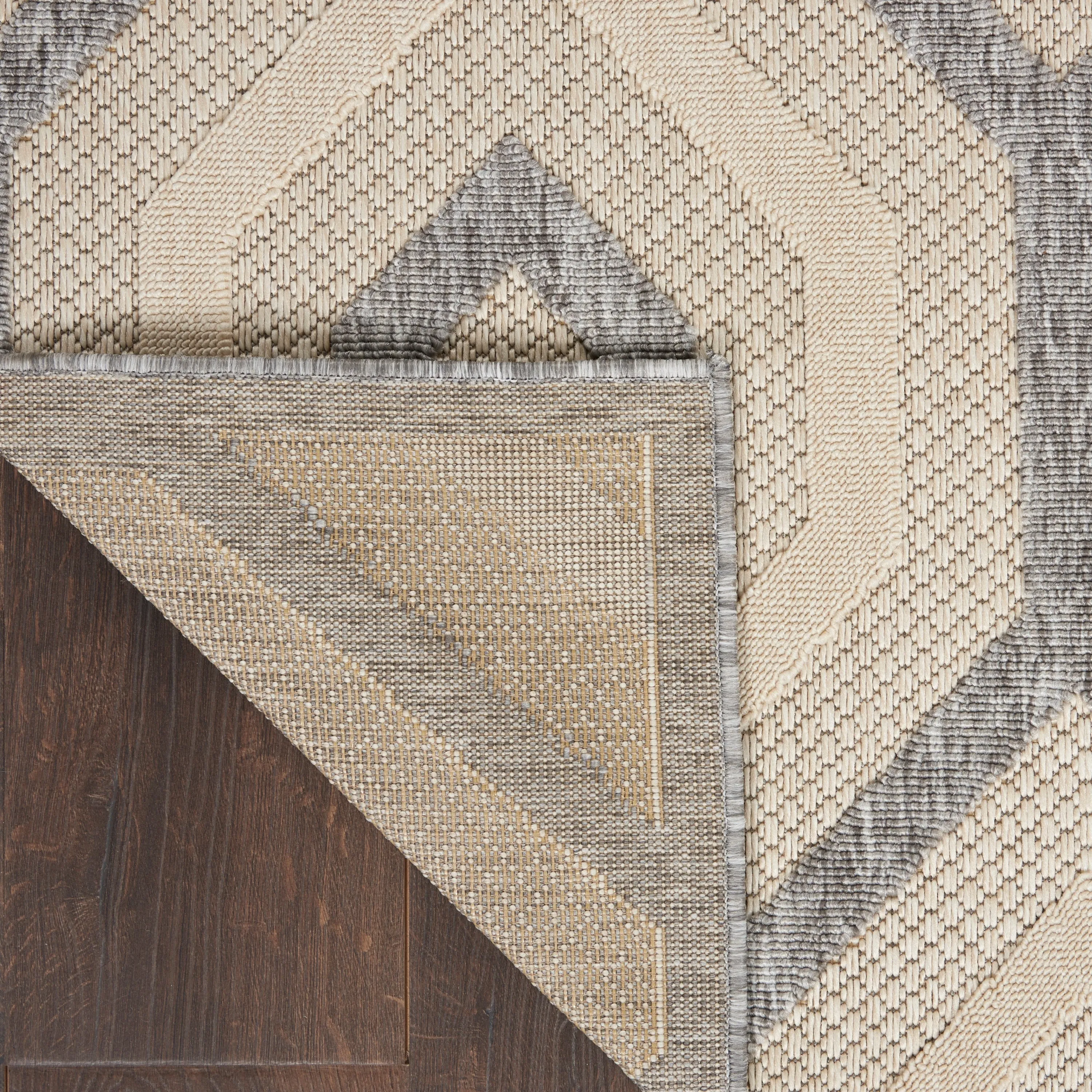 Nourison Palamos Modern Textured Geometric Indoor Outdoor Area Rug