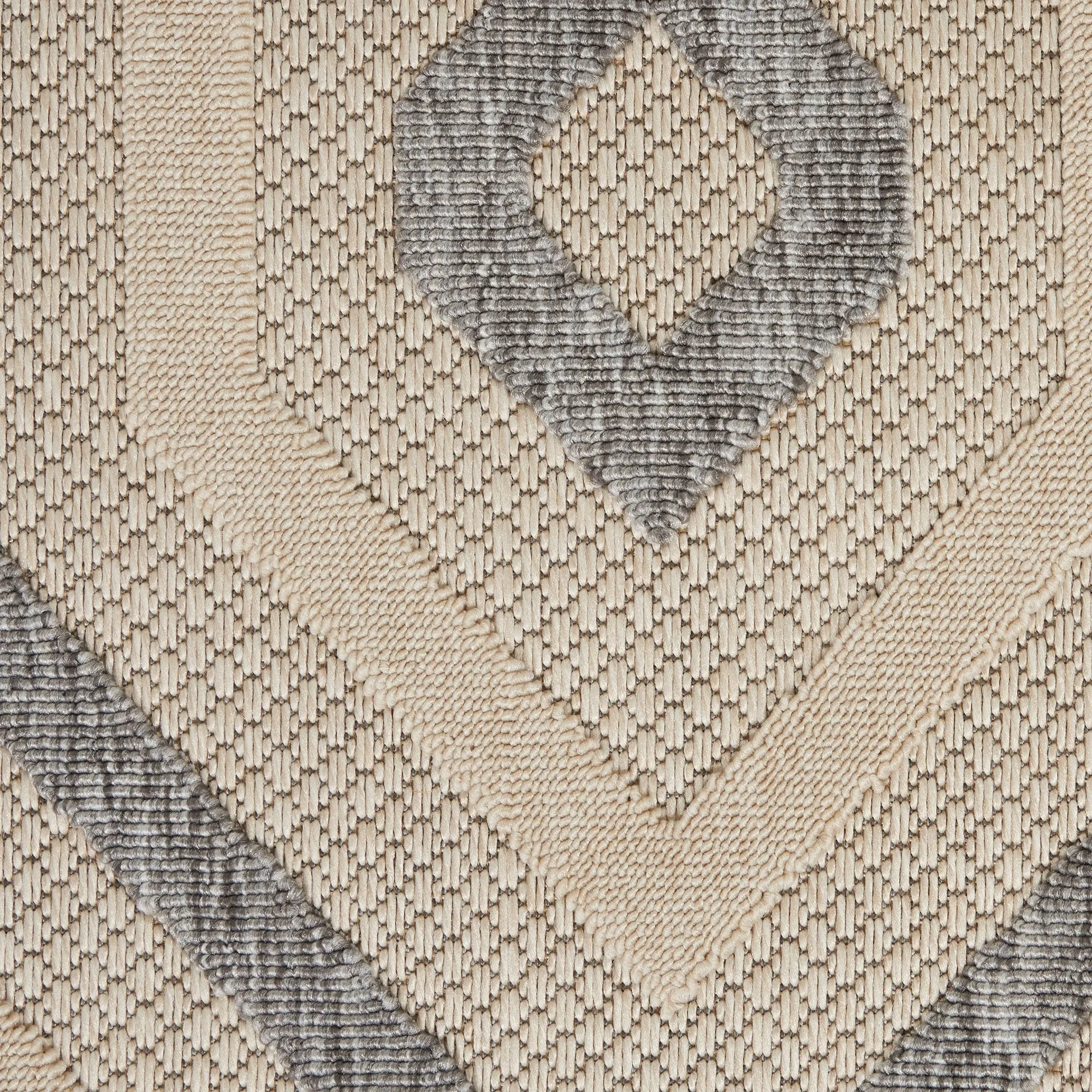 Nourison Palamos Modern Textured Geometric Indoor Outdoor Area Rug