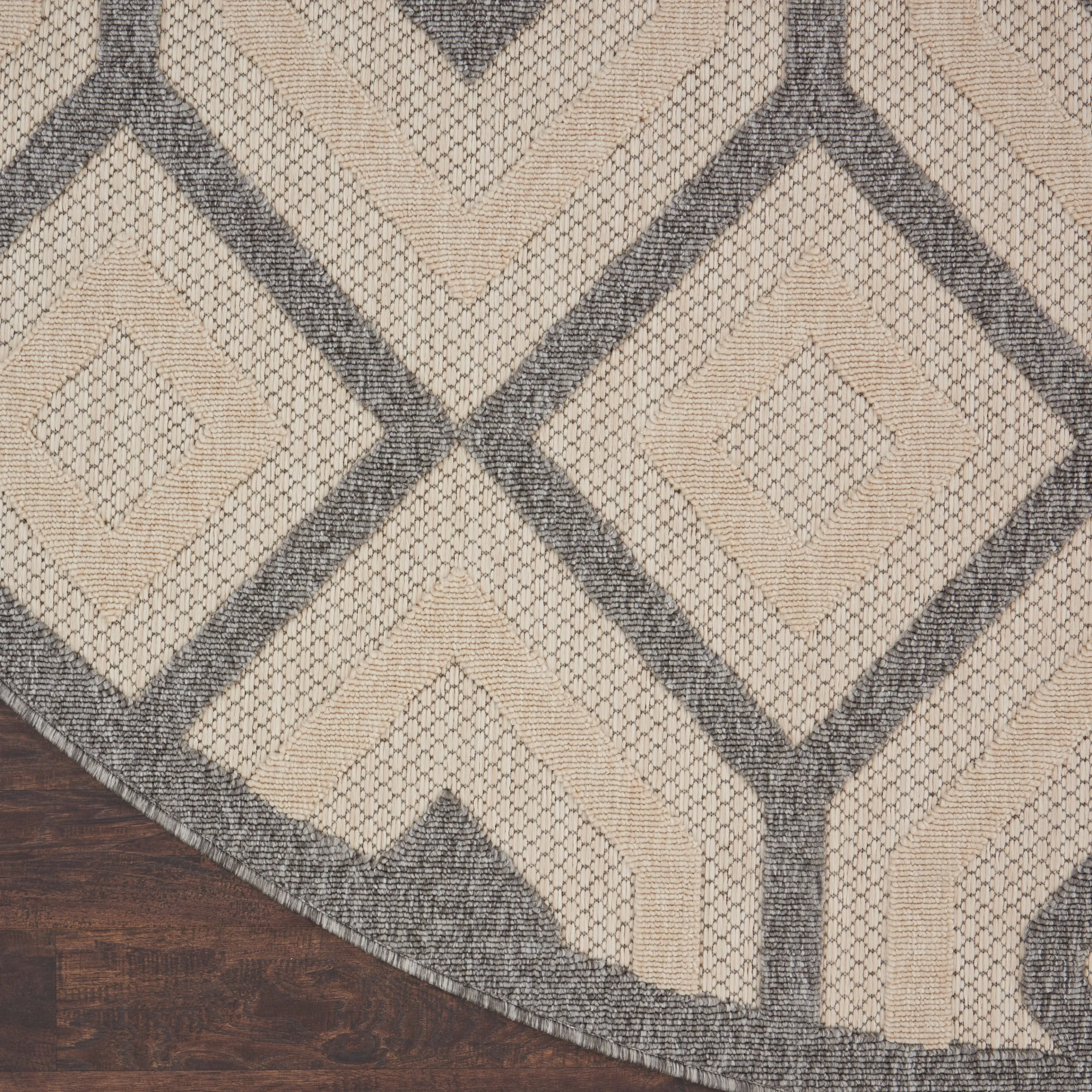 Nourison Palamos Modern Textured Geometric Indoor Outdoor Area Rug