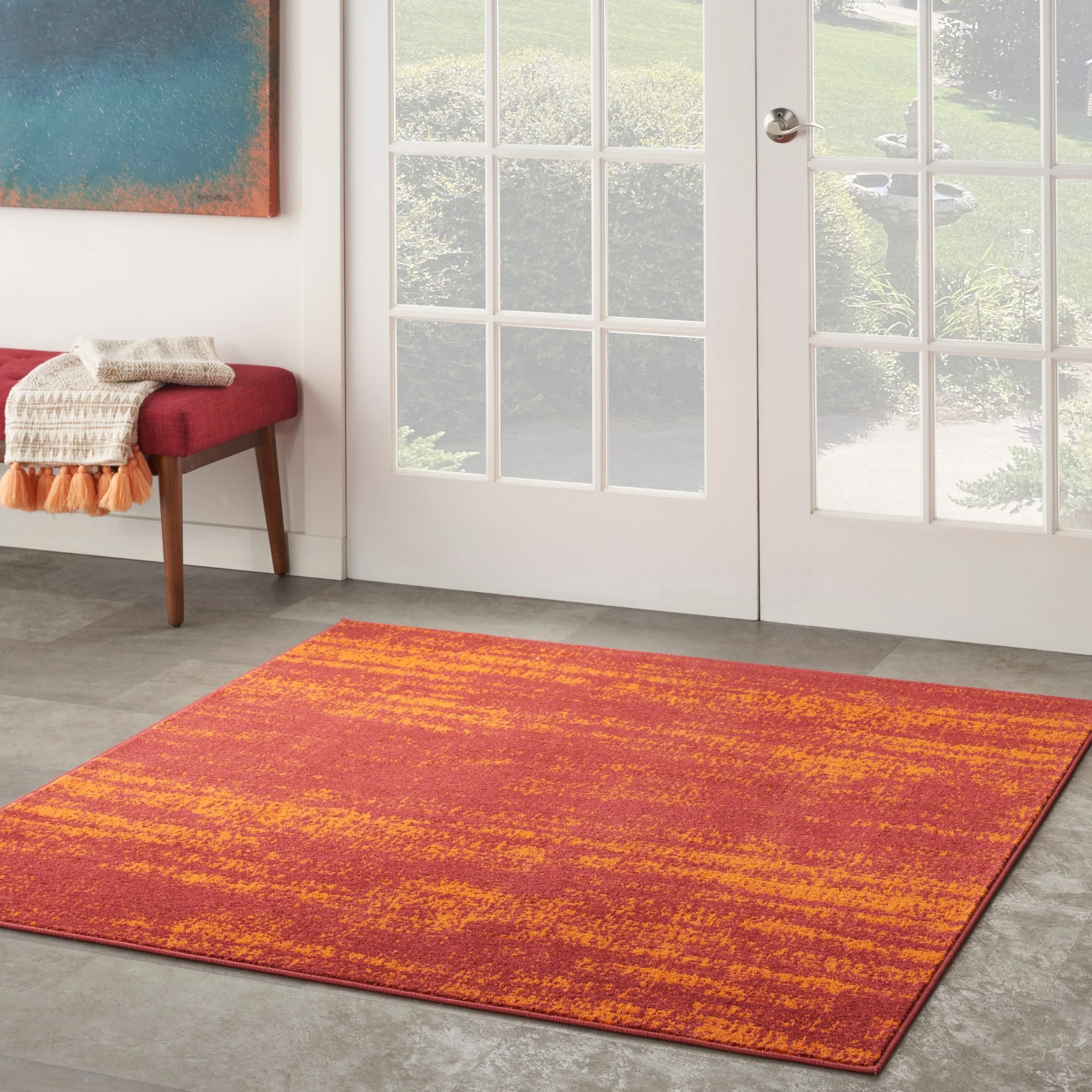 Nourison Sandy Indoor/Outdoor Abstract Area Rug