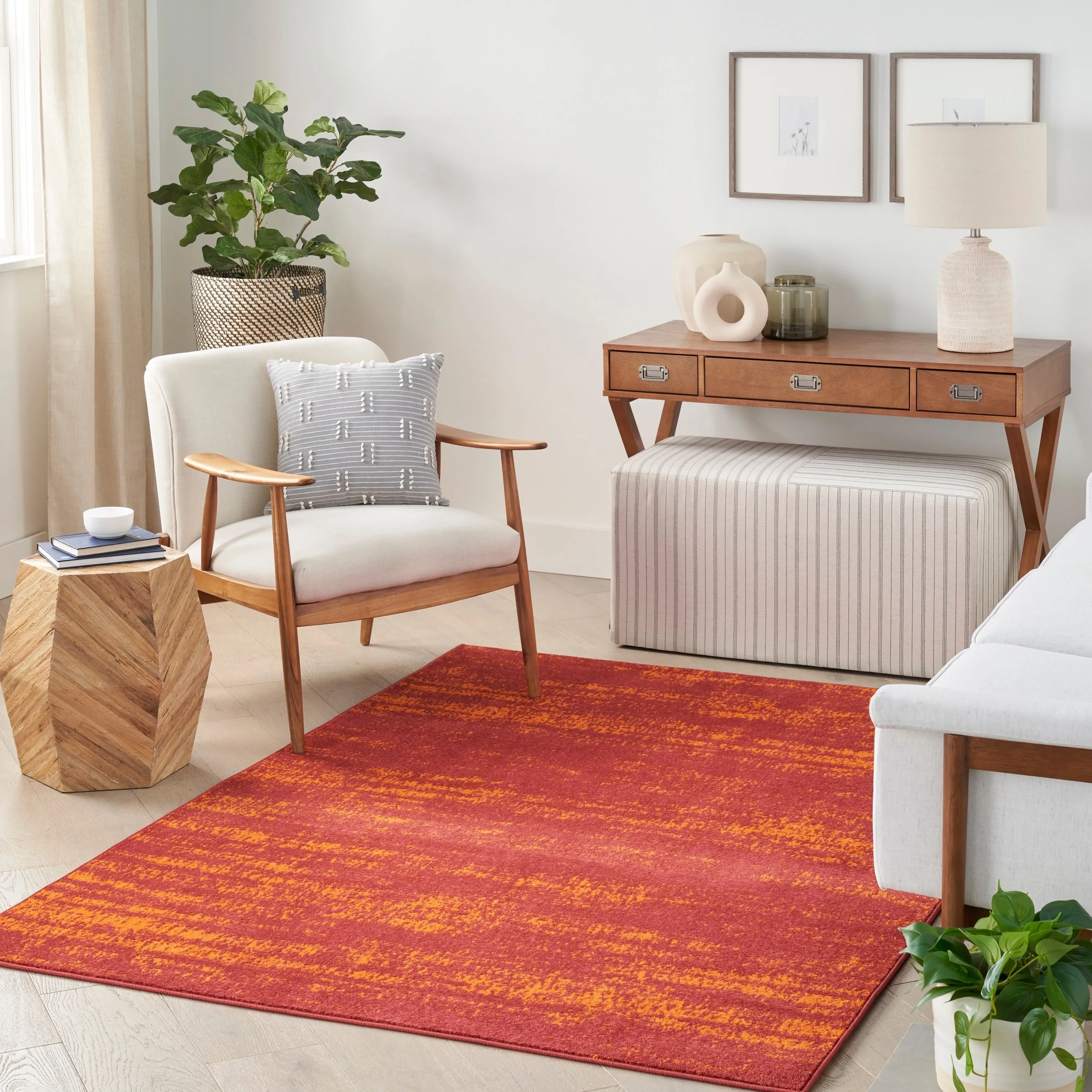 Nourison Sandy Indoor/Outdoor Abstract Area Rug