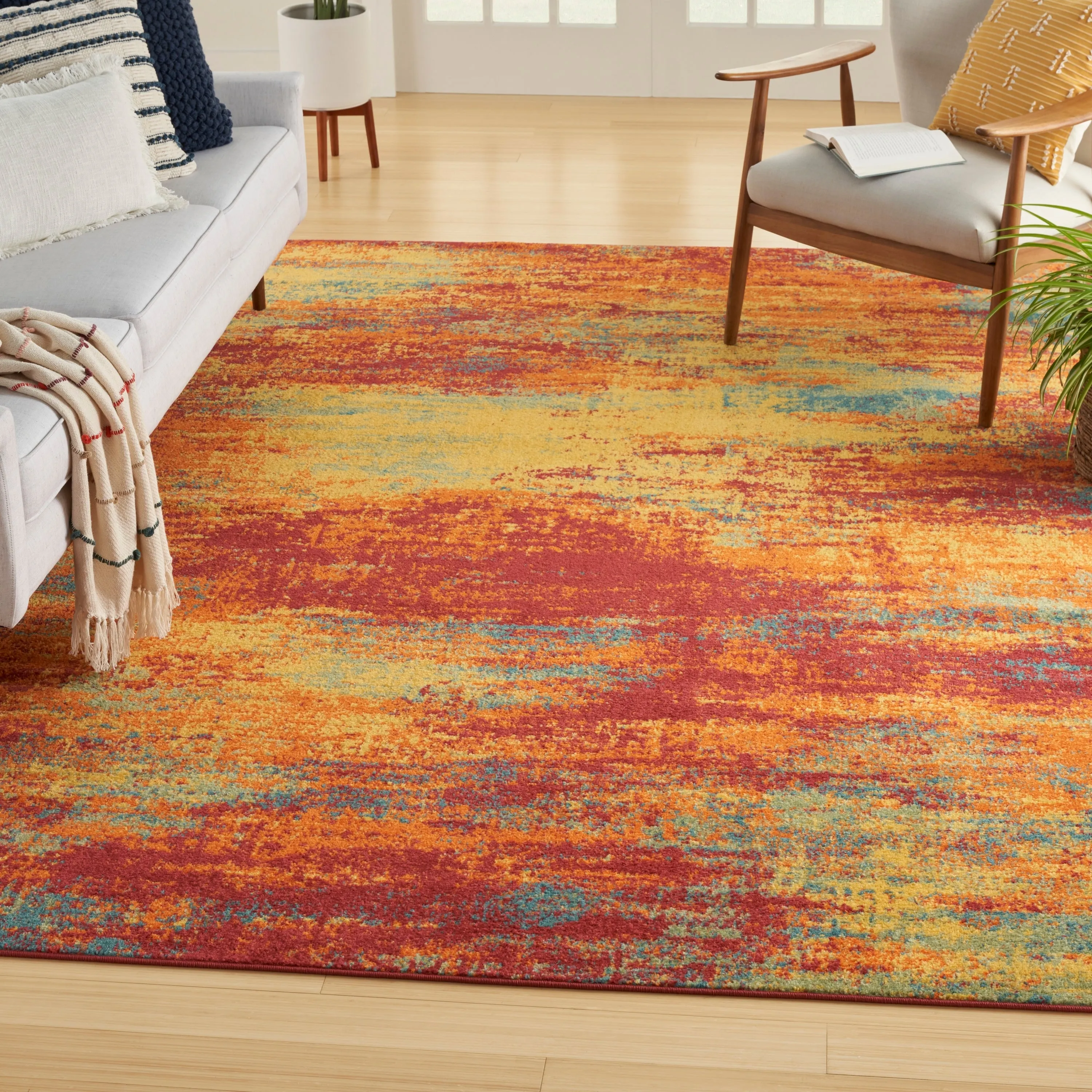 Nourison Sandy Indoor/Outdoor Abstract Area Rug