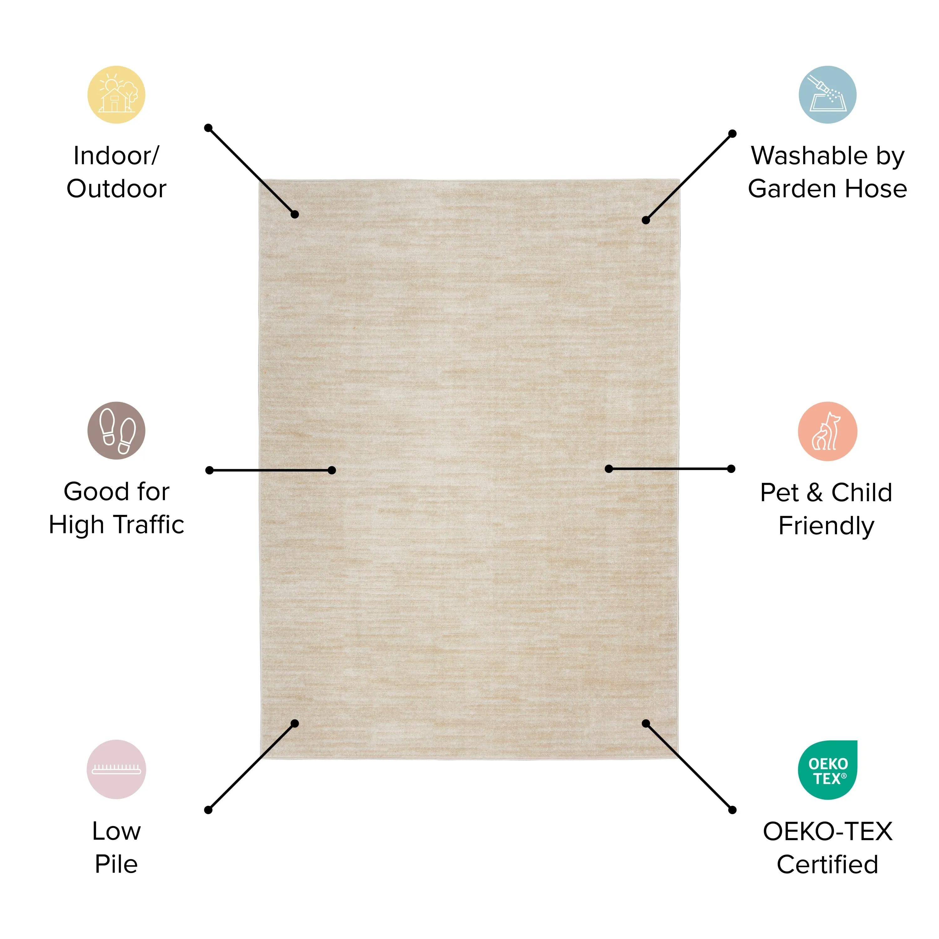 Nourison Sandy Indoor/Outdoor Abstract Area Rug