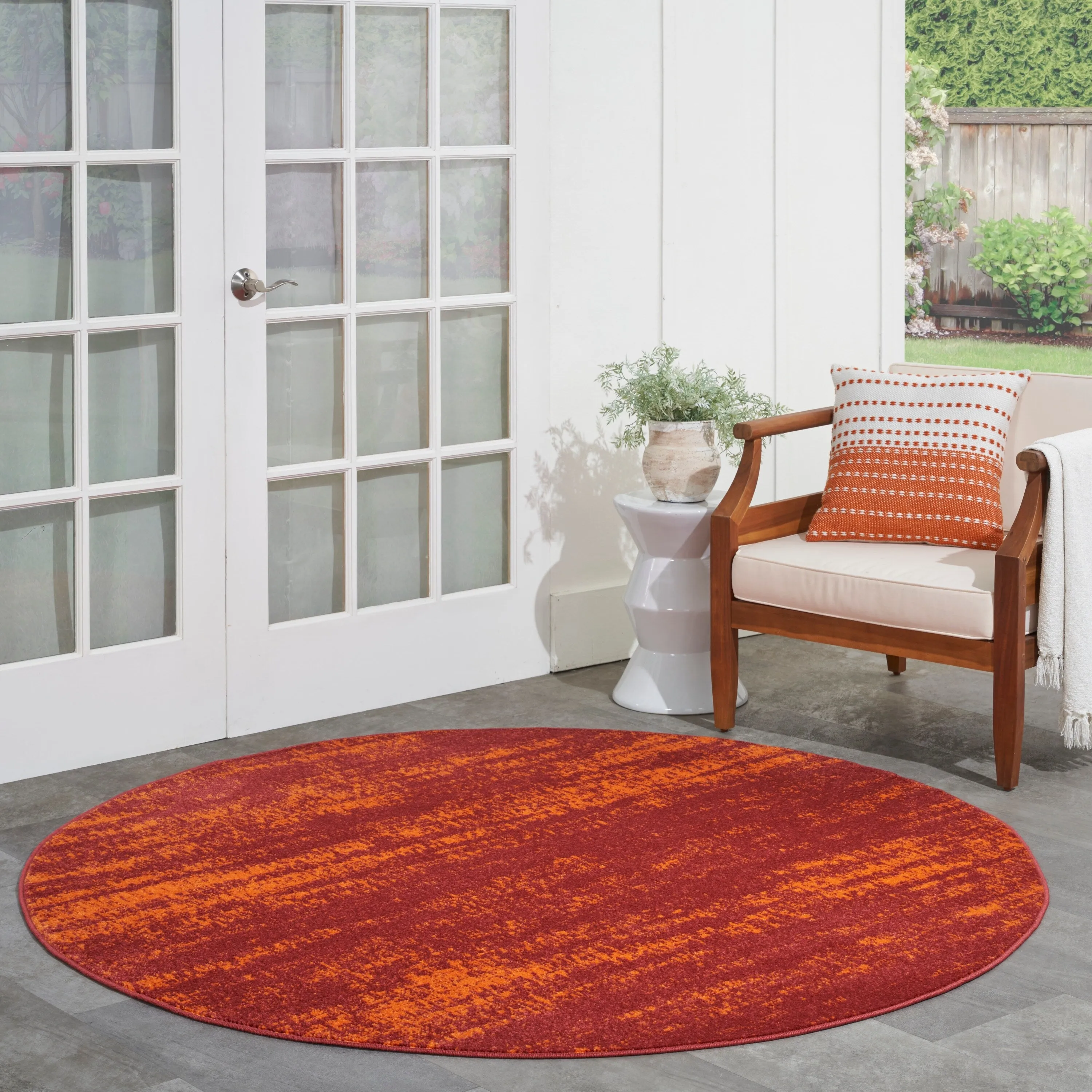 Nourison Sandy Indoor/Outdoor Abstract Area Rug