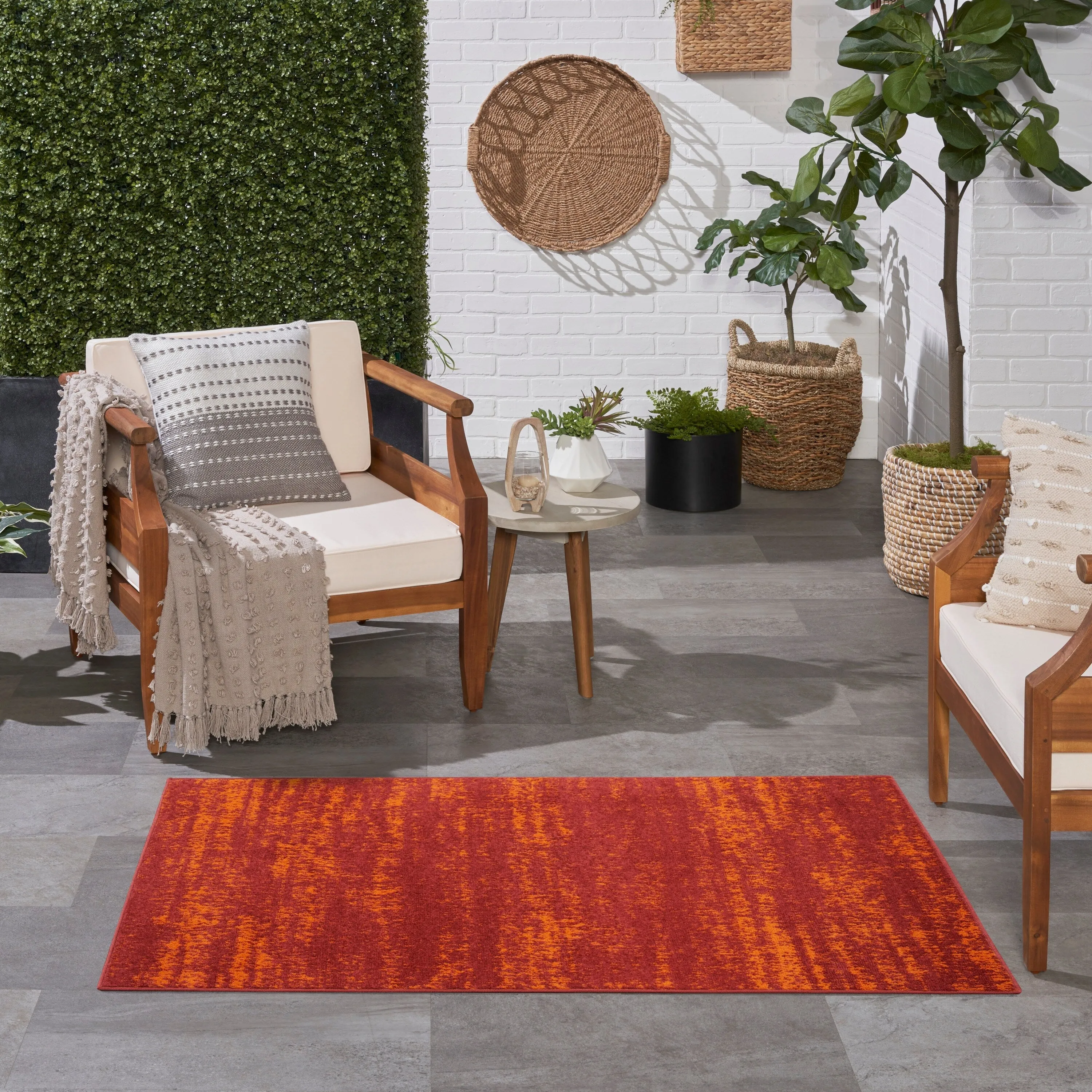 Nourison Sandy Indoor/Outdoor Abstract Area Rug