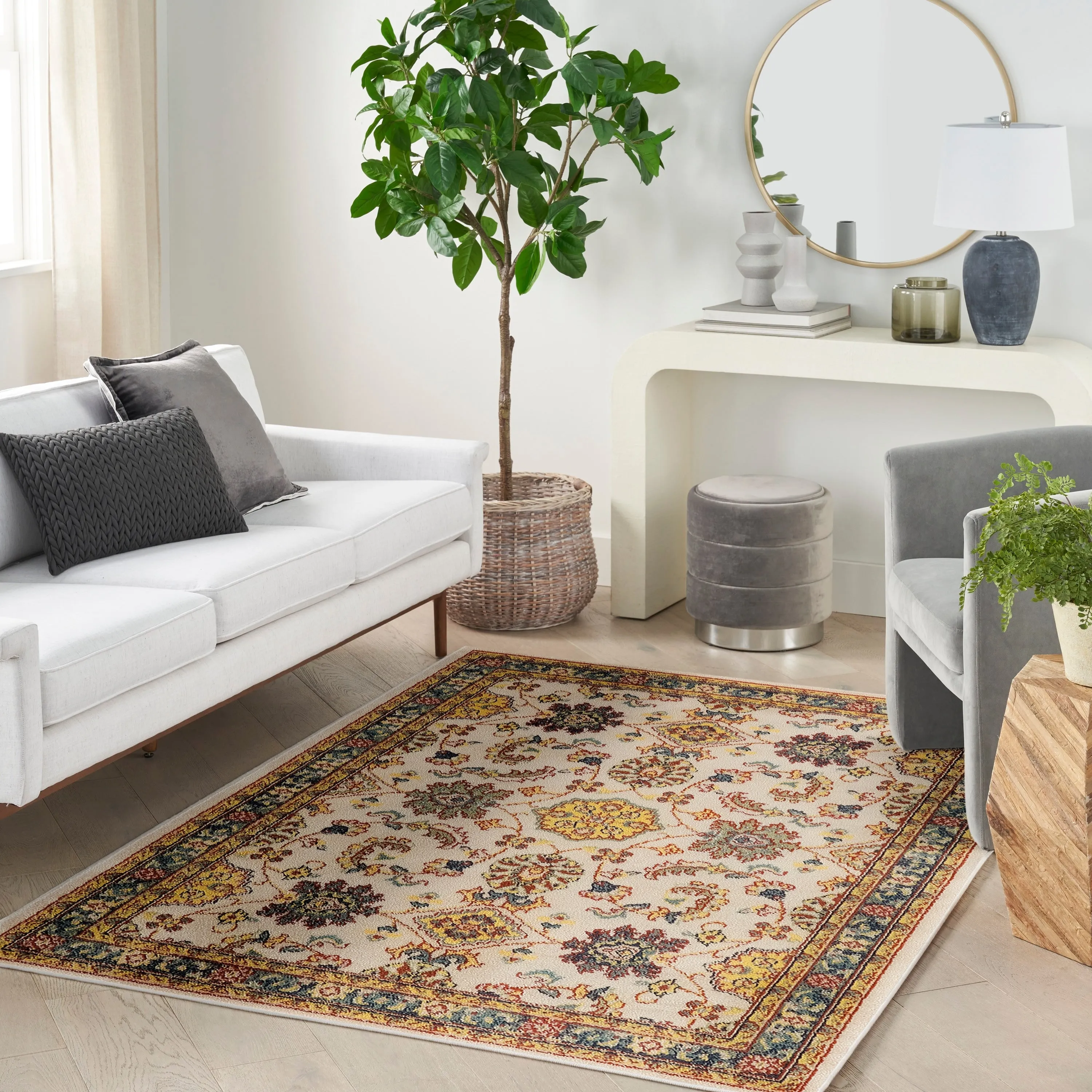Nourison Sandy Indoor/Outdoor Persian Area Rug