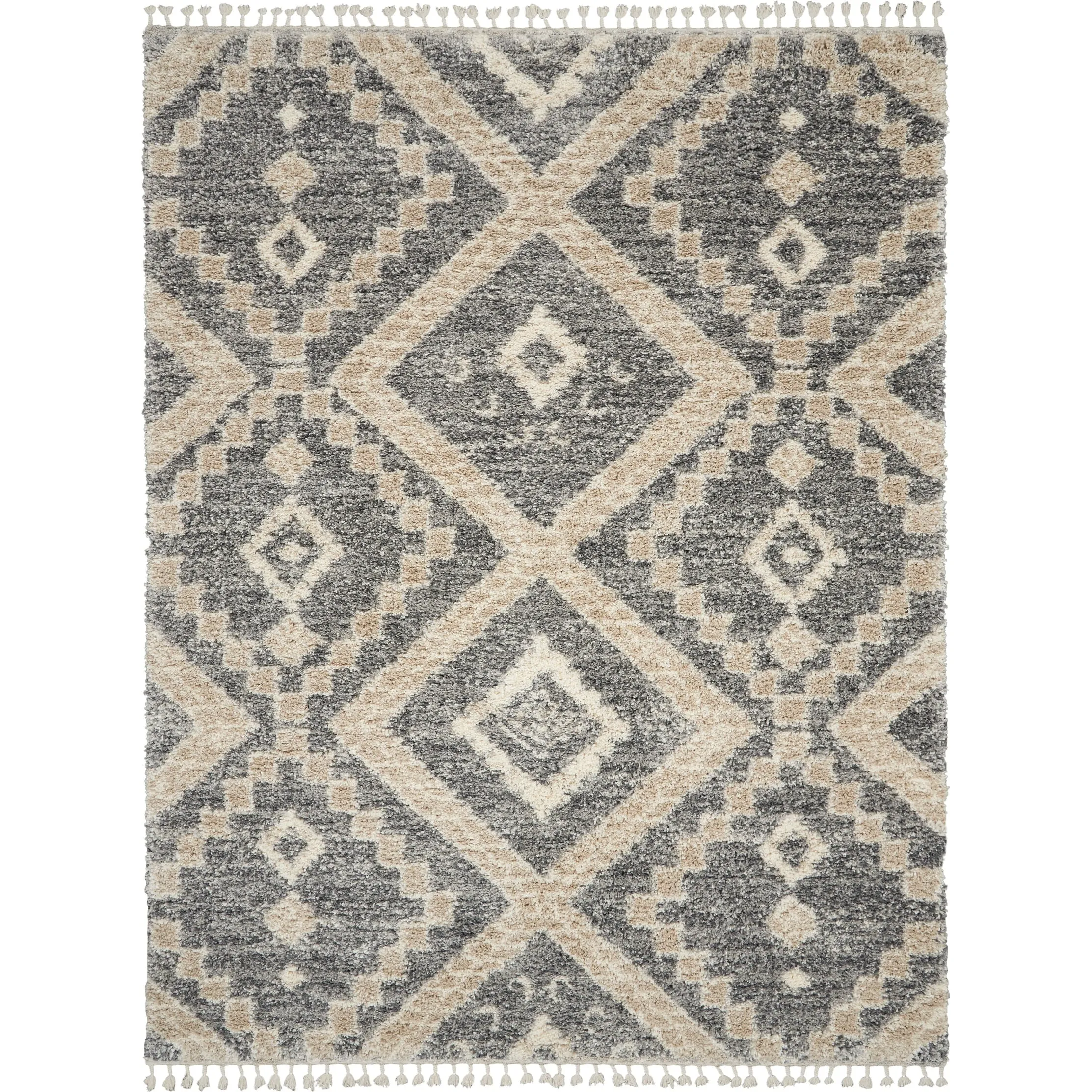 Nourison Scandinavian Shag Contemporary Tribal Area Rug