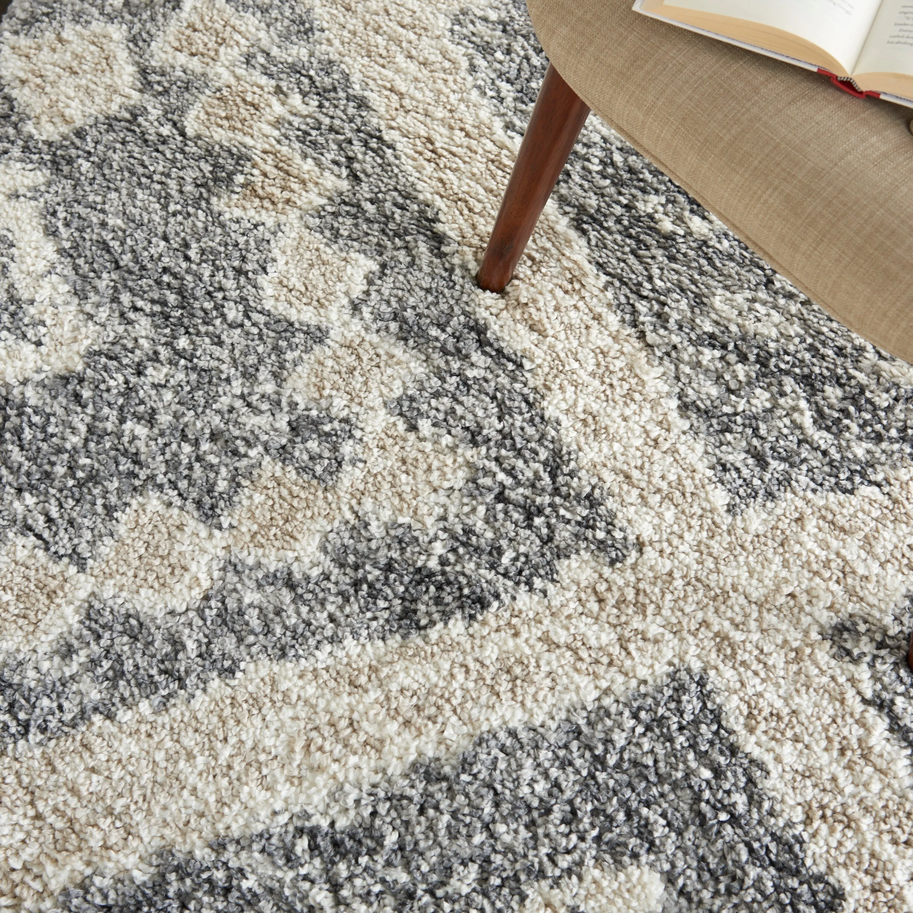 Nourison Scandinavian Shag Contemporary Tribal Area Rug