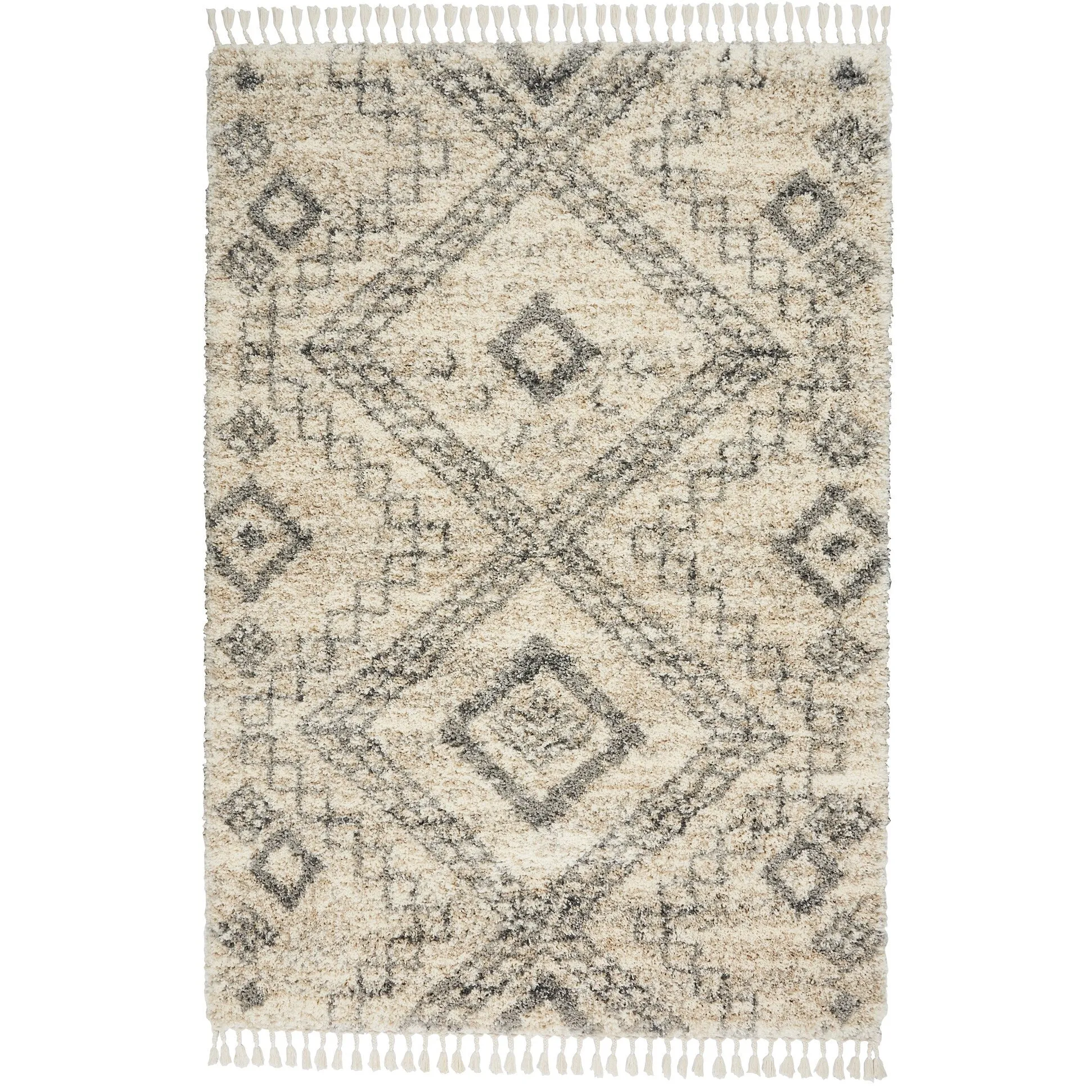 Nourison Scandinavian Shag Contemporary Tribal Area Rug