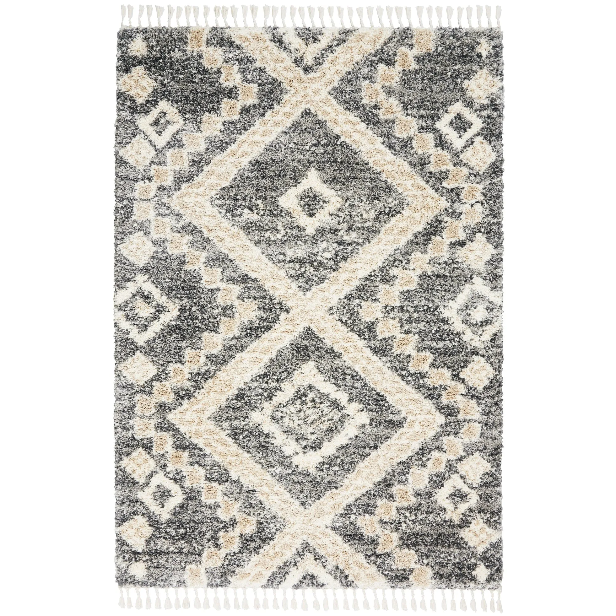 Nourison Scandinavian Shag Contemporary Tribal Area Rug
