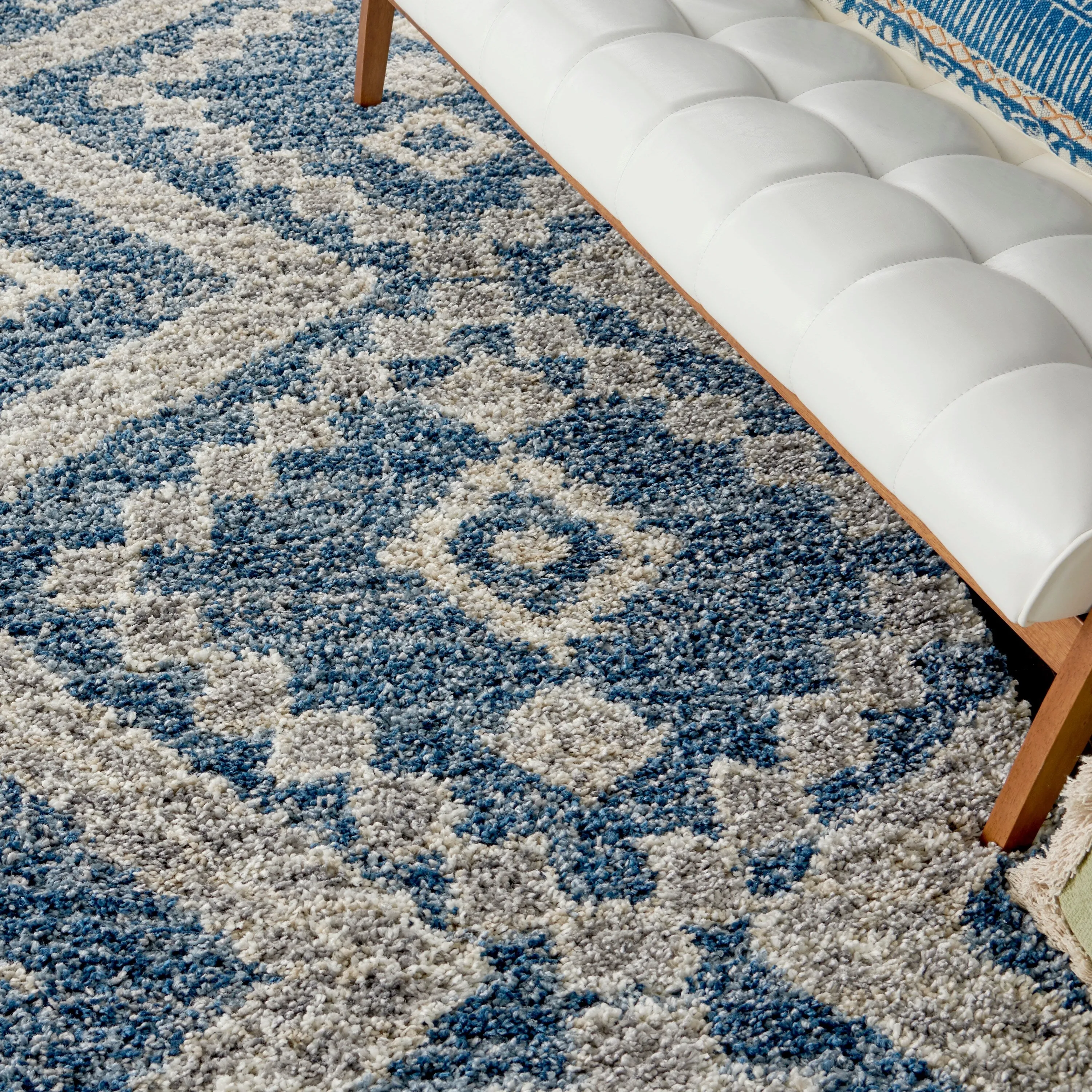 Nourison Scandinavian Shag Contemporary Tribal Area Rug