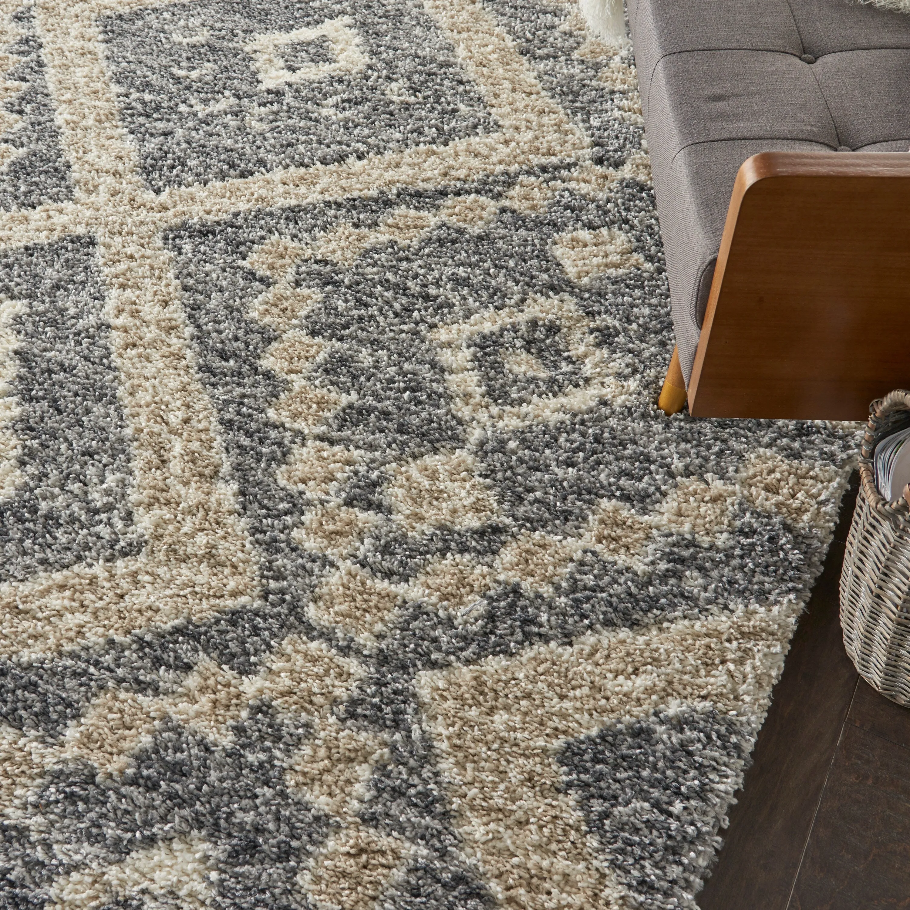 Nourison Scandinavian Shag Contemporary Tribal Area Rug