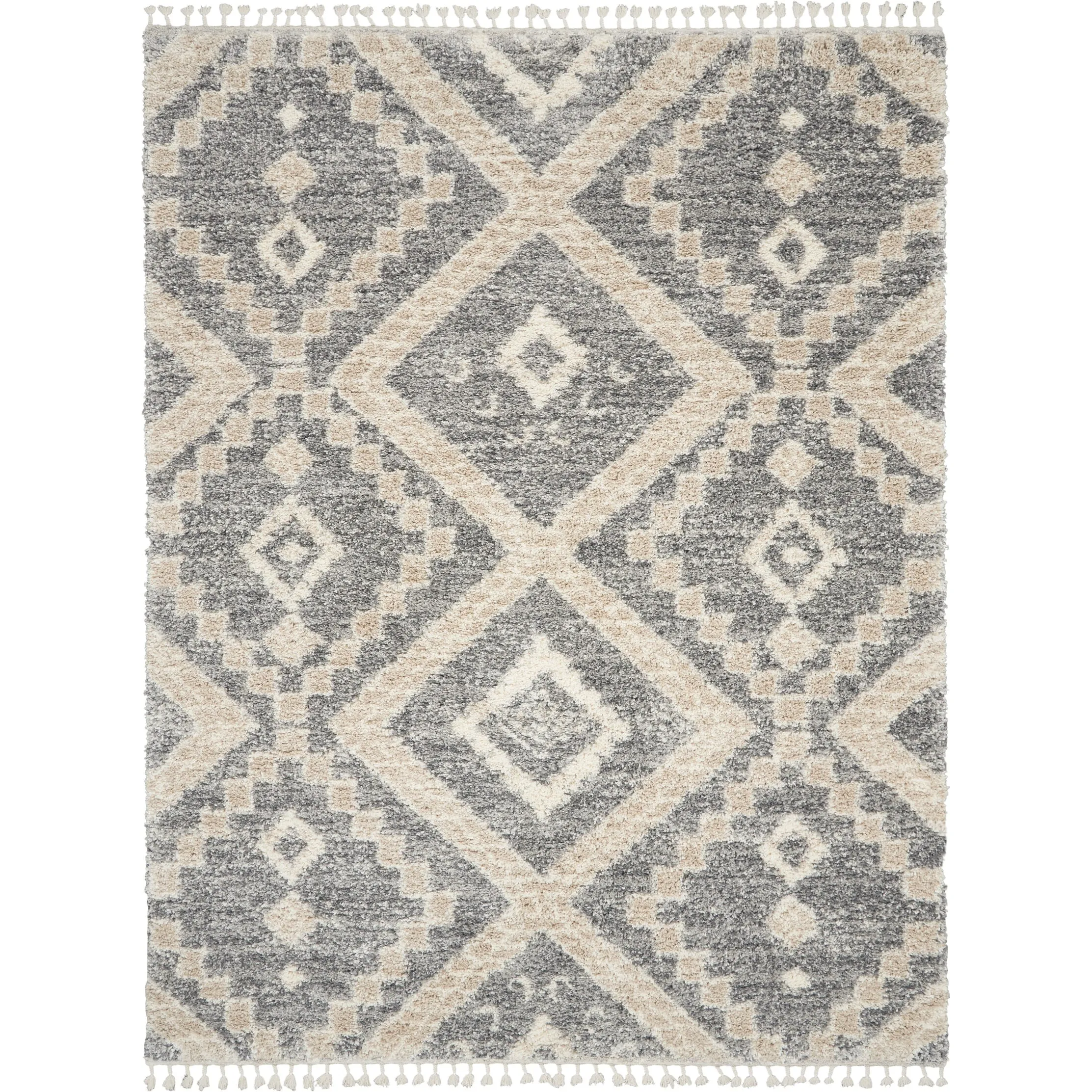 Nourison Scandinavian Shag Contemporary Tribal Area Rug