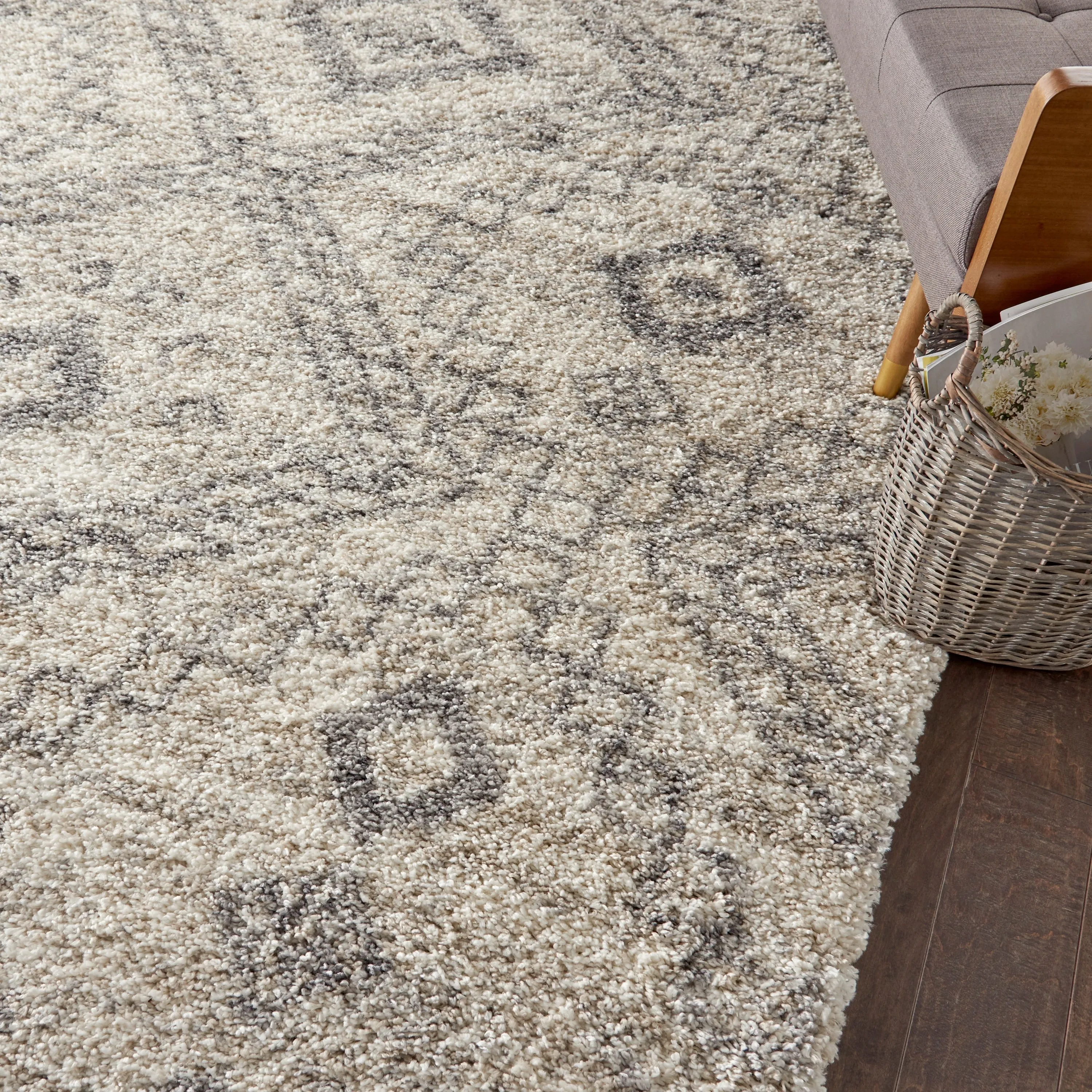 Nourison Scandinavian Shag Contemporary Tribal Area Rug