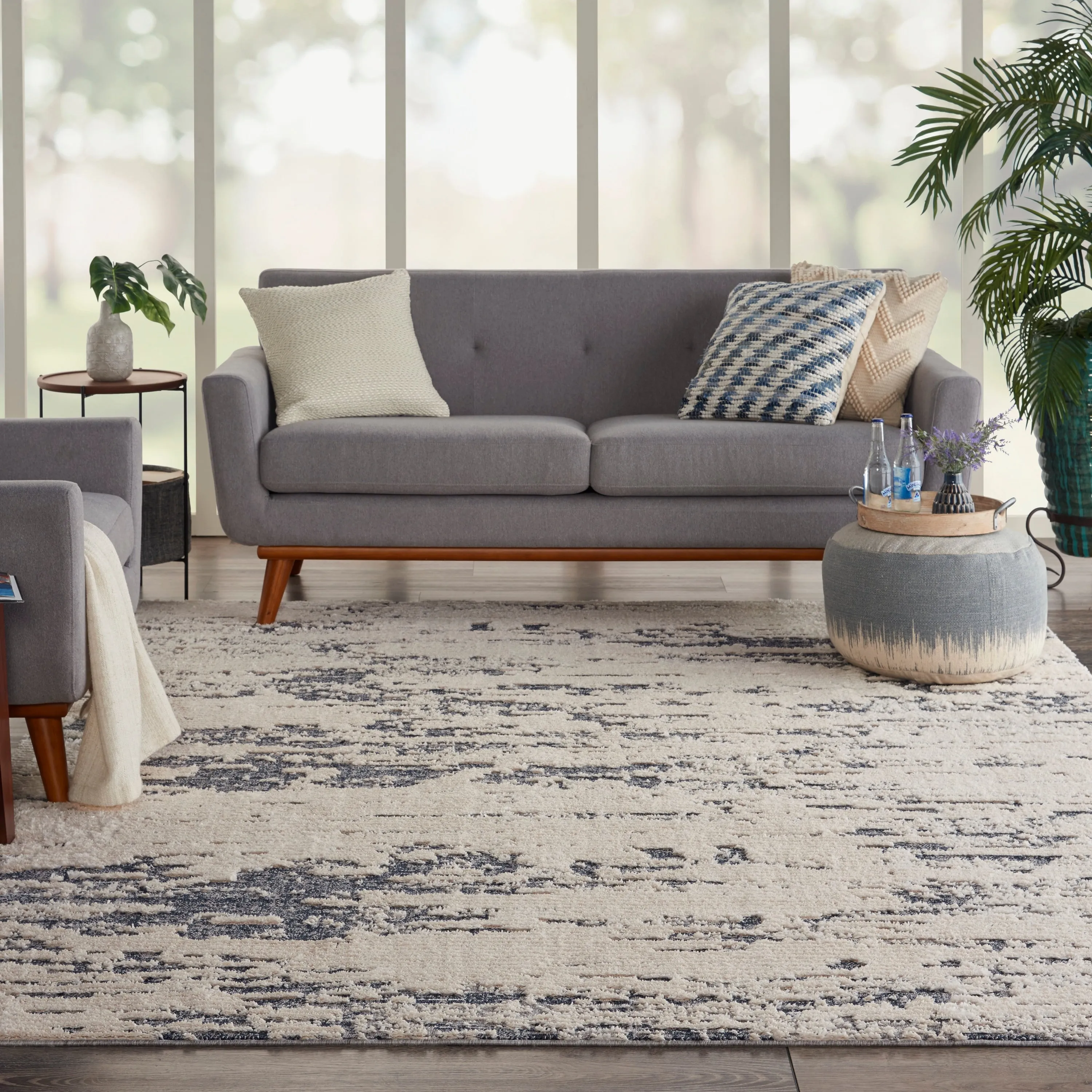Nourison Textured Contemporary Abstract Area Rug