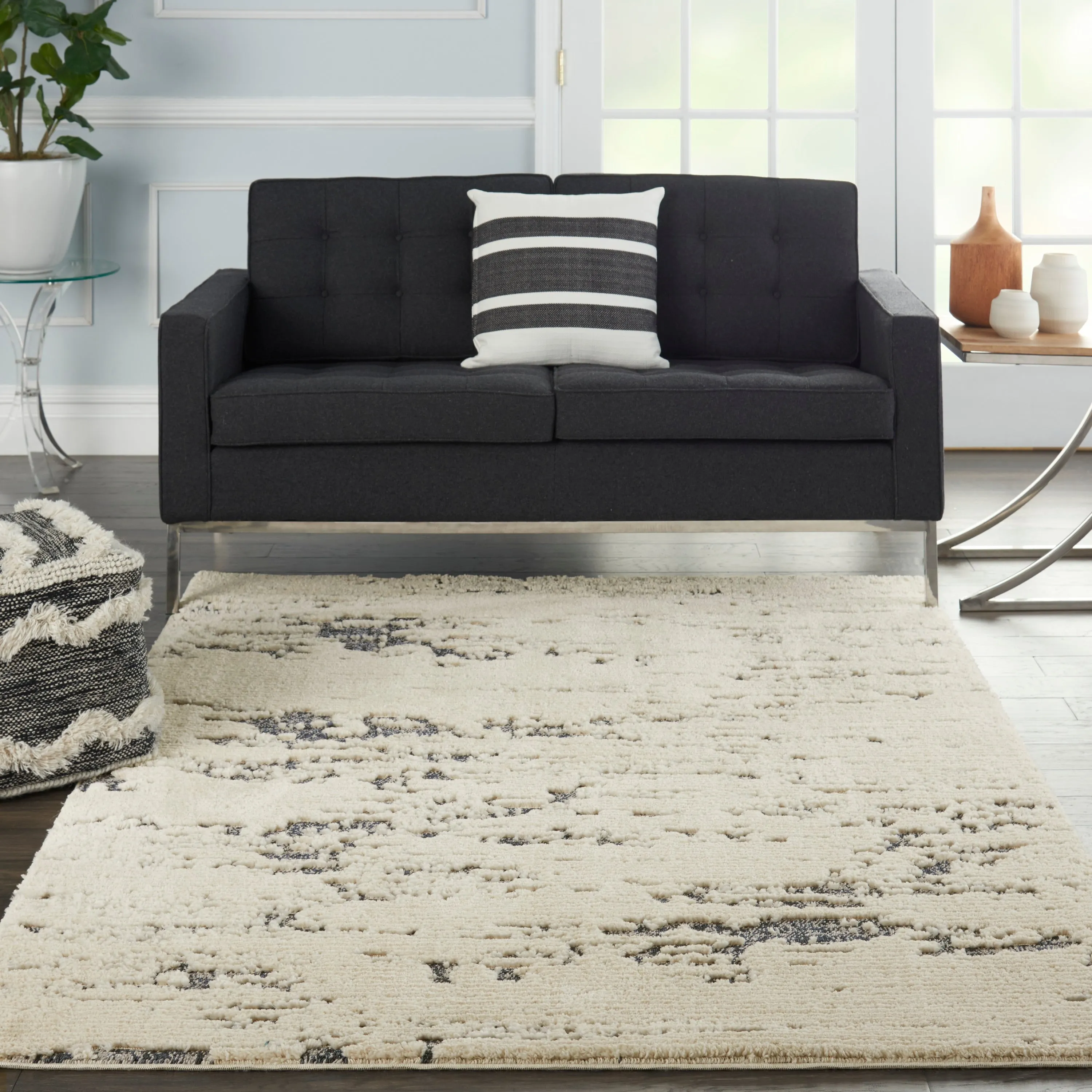 Nourison Textured Contemporary Abstract Area Rug