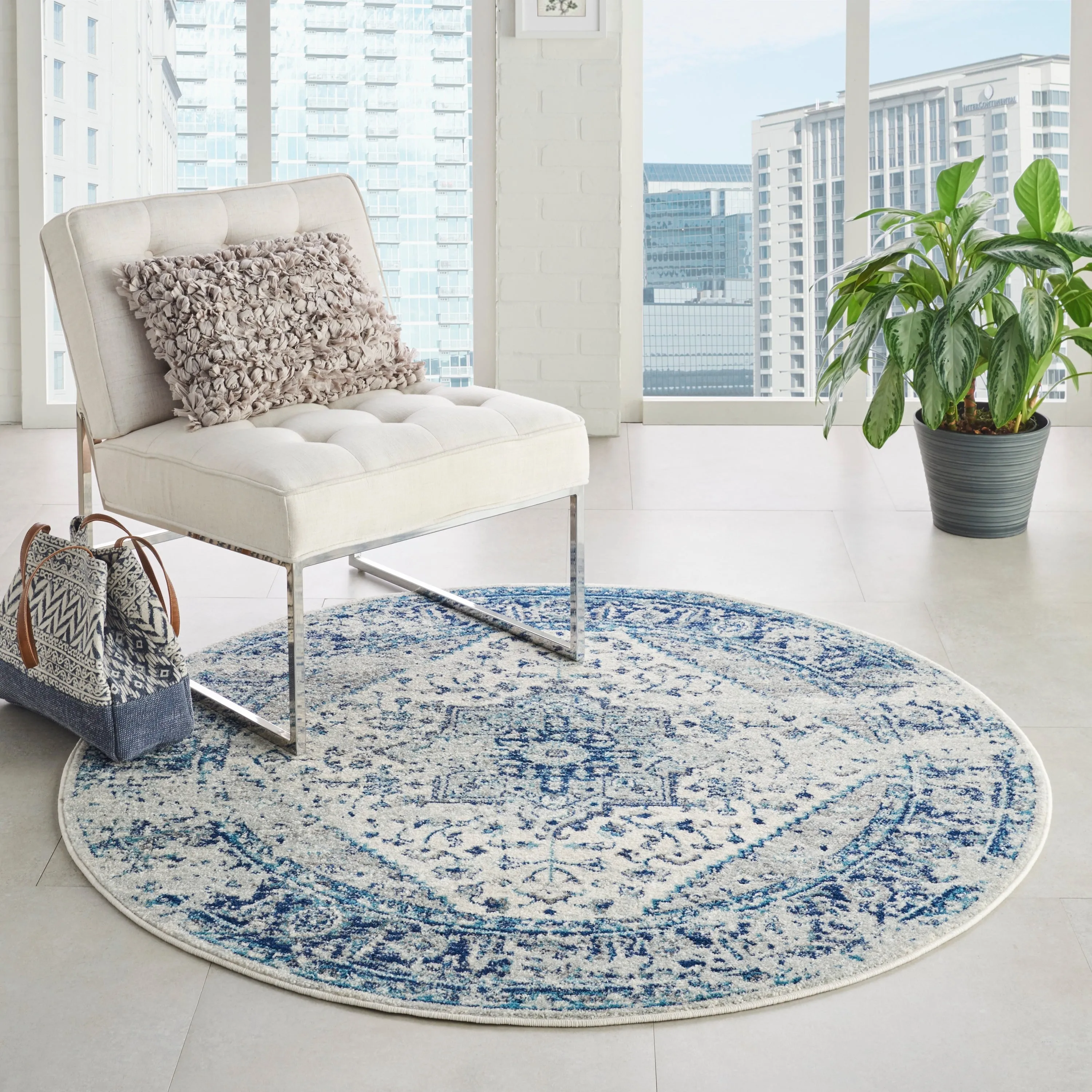 Nourison Tranquil Traditional Persian Medallion Area Rug