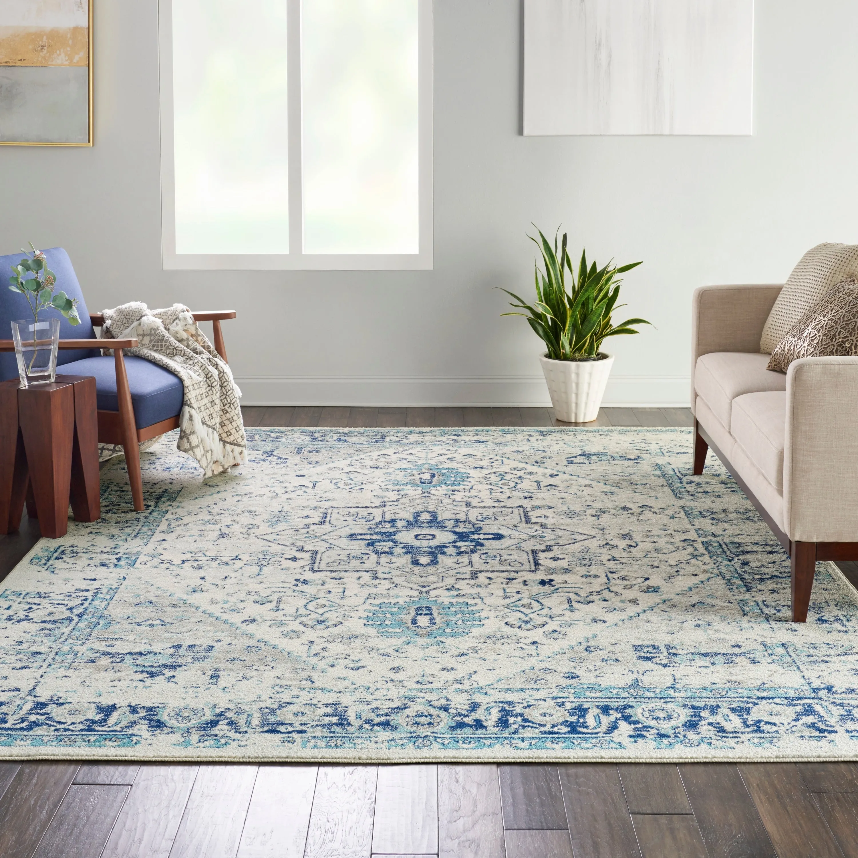 Nourison Tranquil Traditional Persian Medallion Area Rug